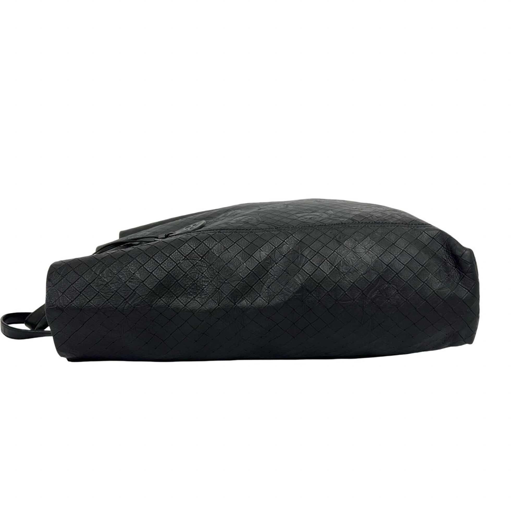 Bottega Veneta Black Leather Handbag Tote Bag (Pre-Owned)