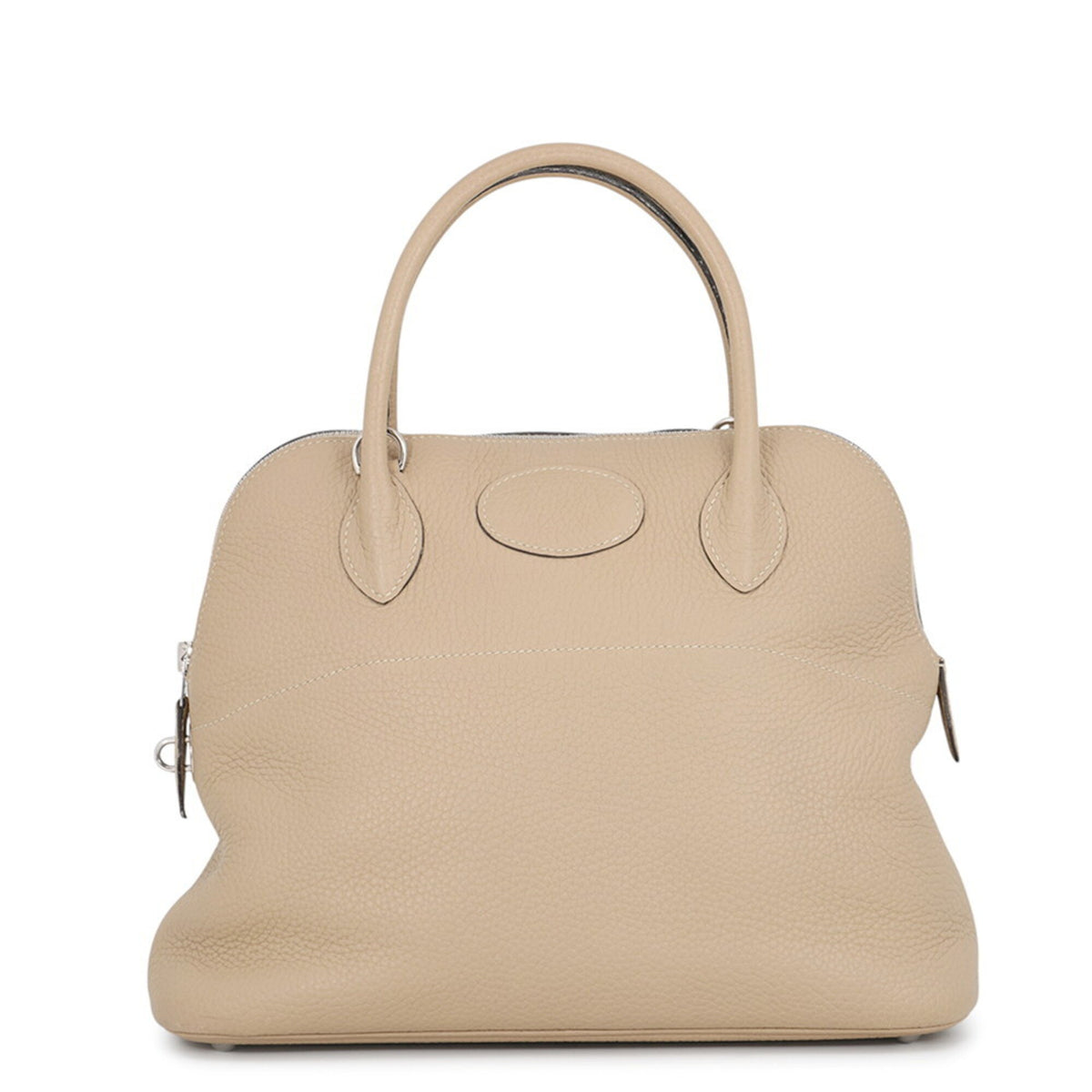 Hermes Beige Etoupe Gray Taurillon Clemence Leather Handbag (Pre-Owned)
