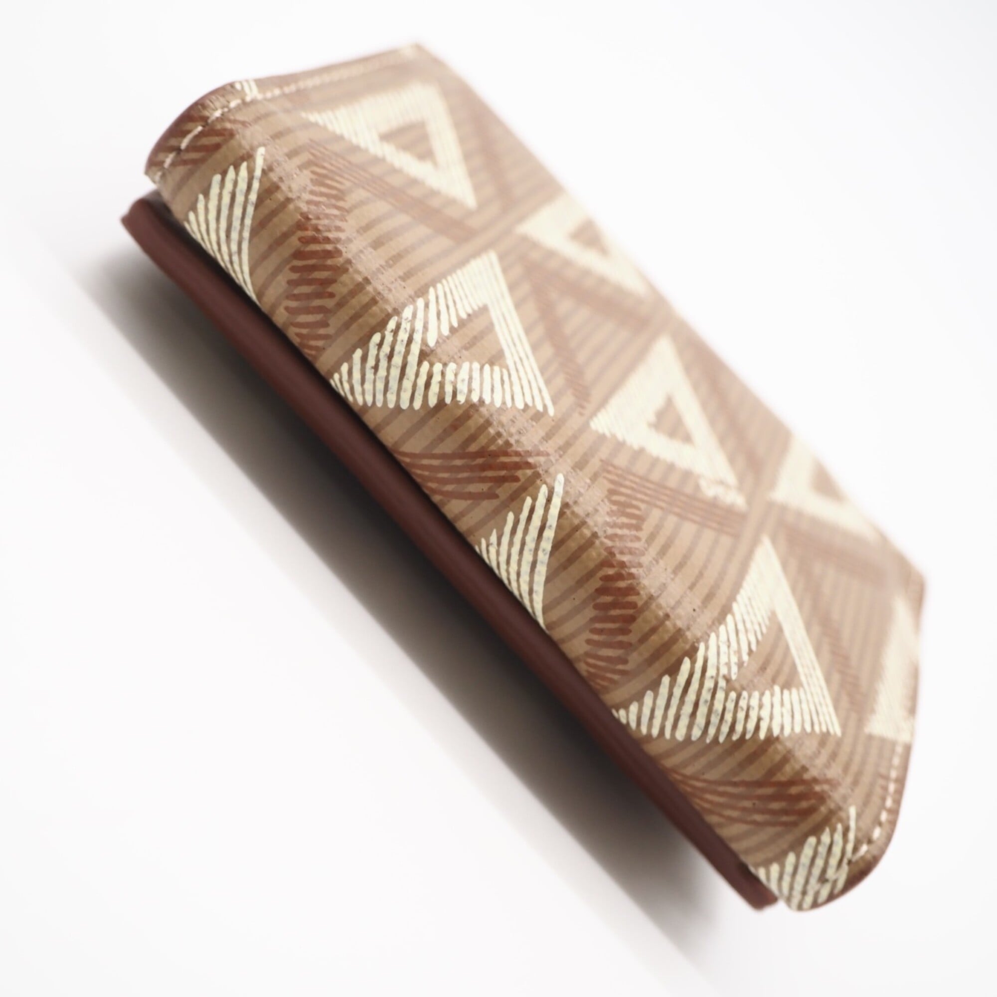 Christian Dior Brown Cream Coated Canvas Leather Wallet (Tri-Fold) (Pre-Owned)