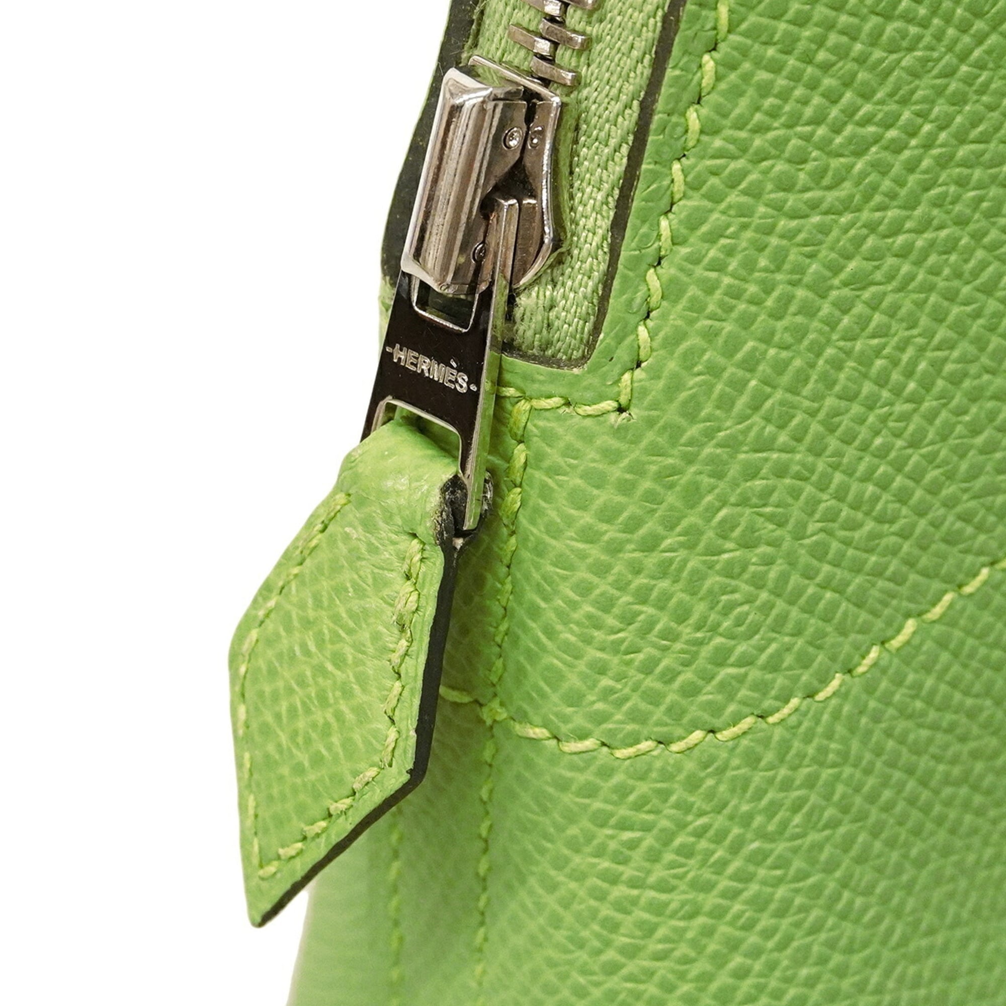 Hermes Green Leather Handbag (Pre-Owned)