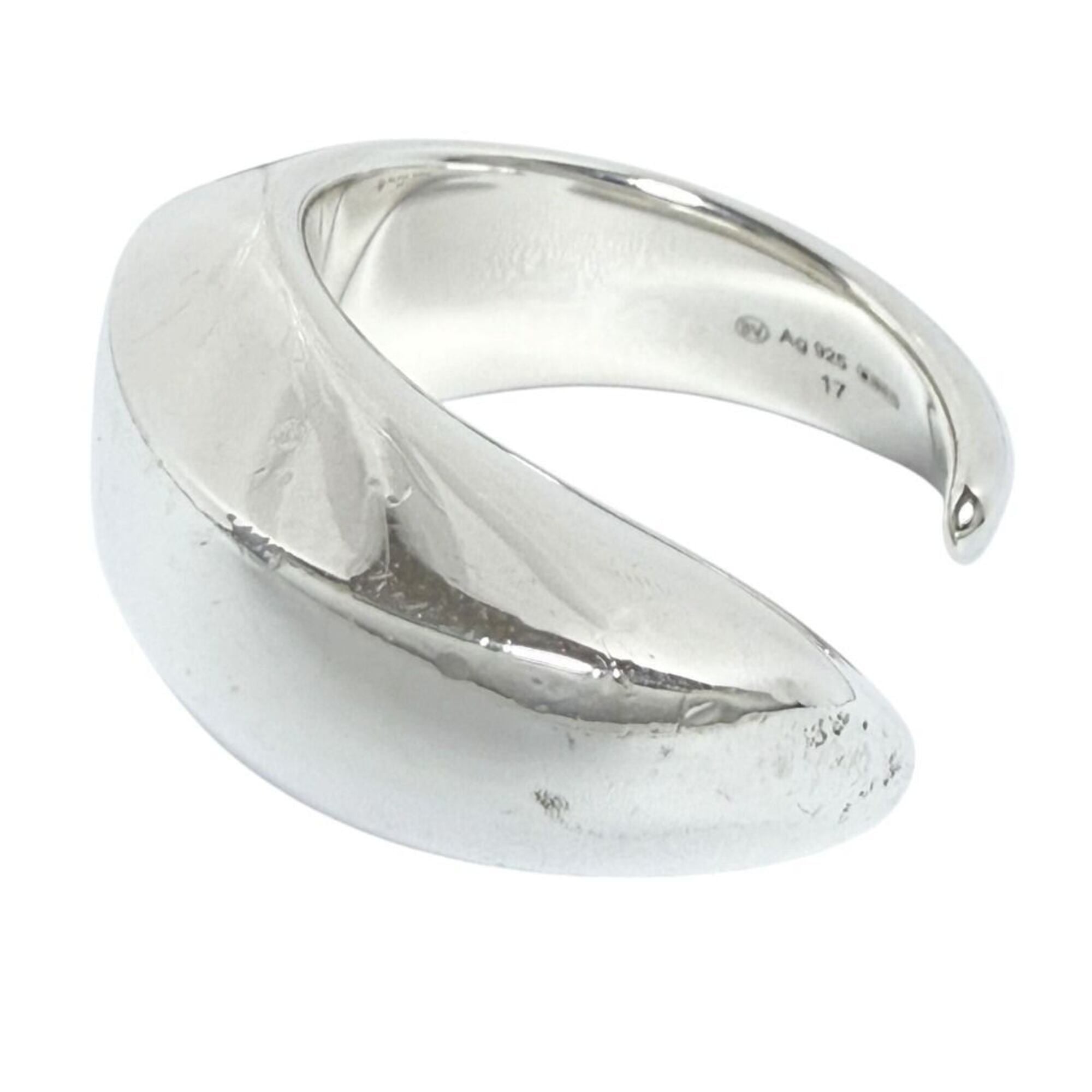 Bottega Veneta Silver 925 Band Ring (Pre-Owned)