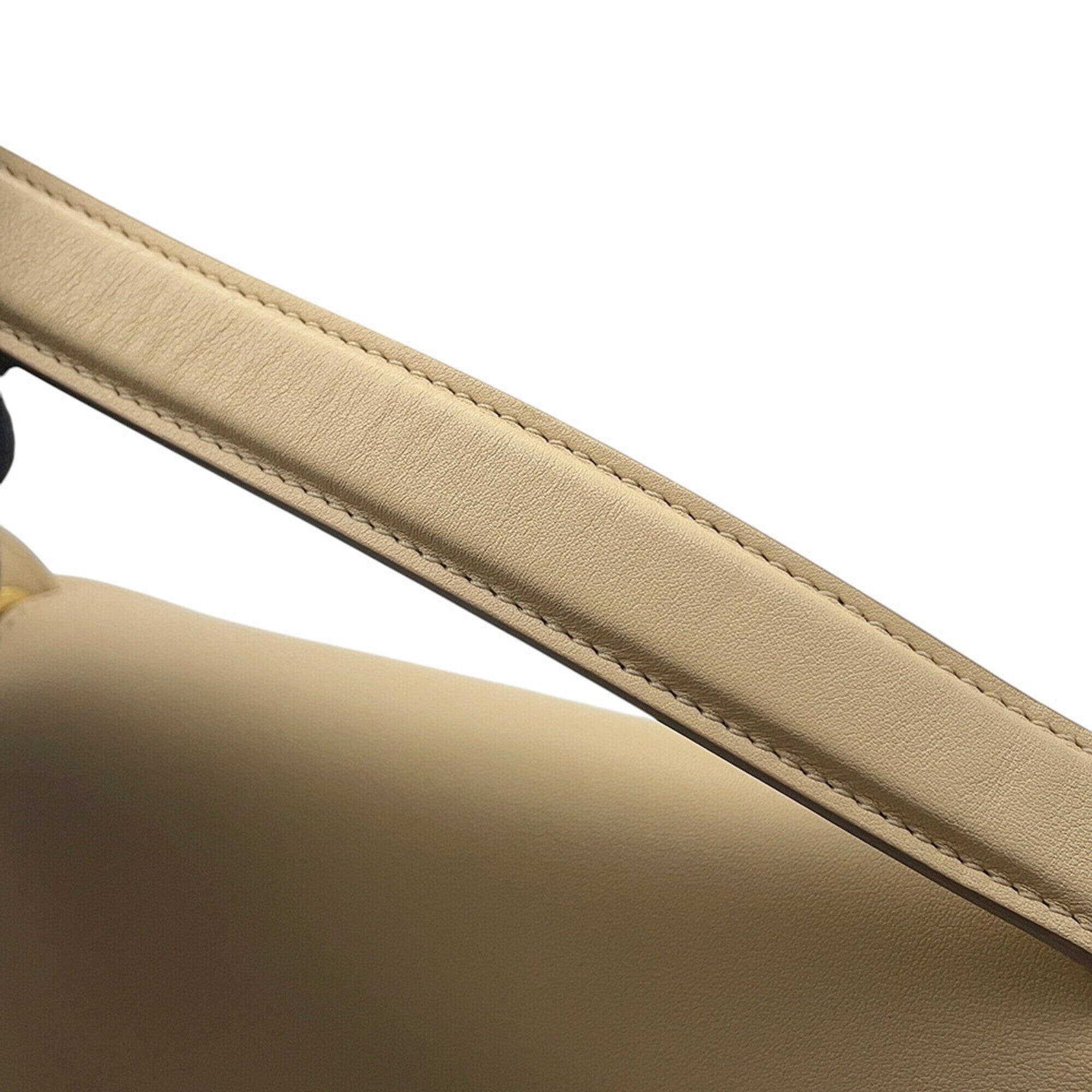 Celine Beige Black Leather Handbag (Pre-Owned)