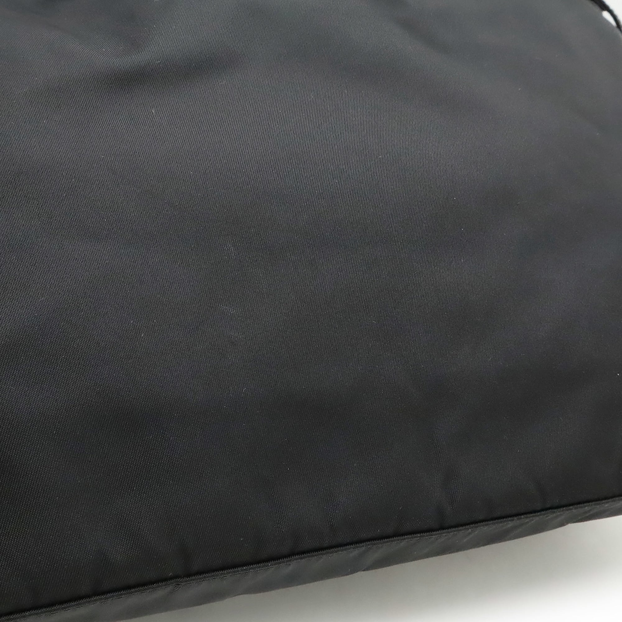 Prada Black Nero Nylon Leather Shoulder Bag Tote Bag (Pre-Owned)