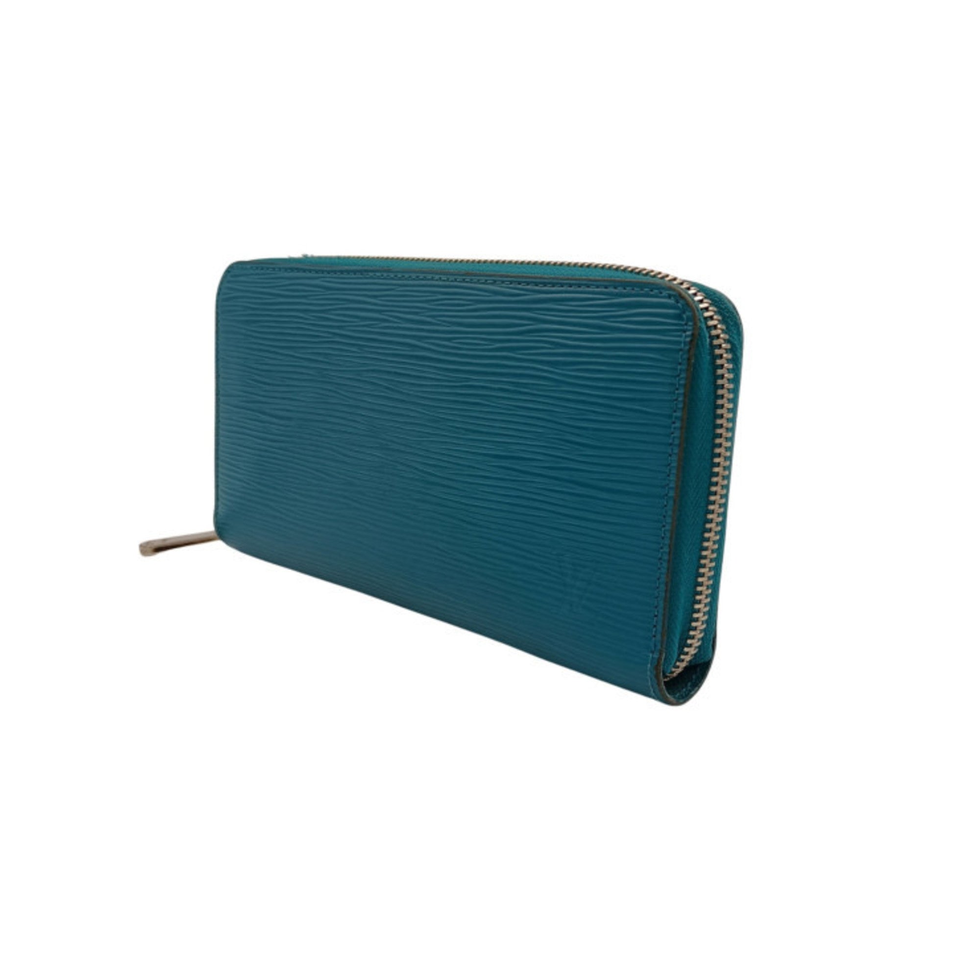 Louis Vuitton Epi Blue Cyan Epi Leather Long Wallet (Bi-Fold) (Pre-Owned)