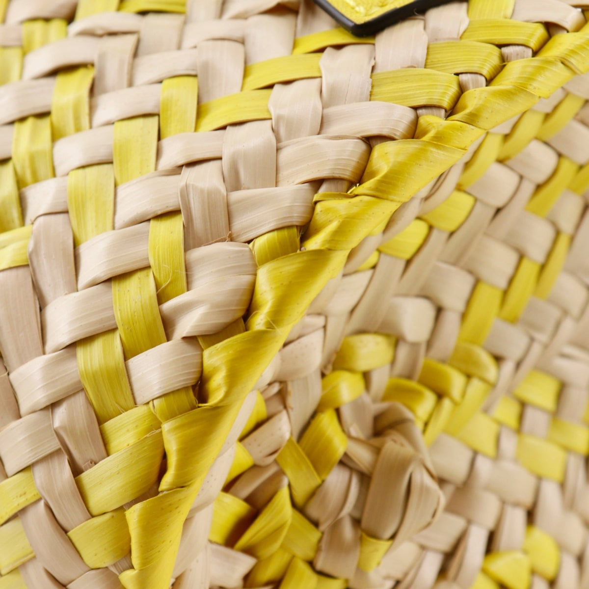 Loewe Yellow Raffia Leather Basket Tote Bag (Pre-Owned)