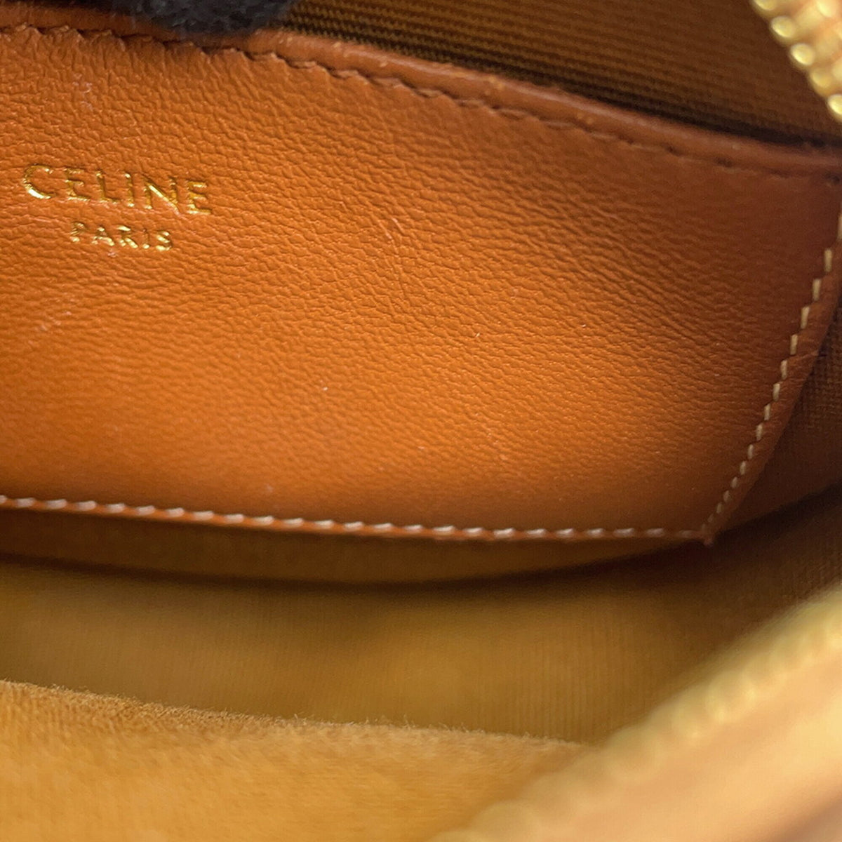 Celine Brown Pvc Leather Handbag Pochette Shoulder Bag (Pre-Owned)