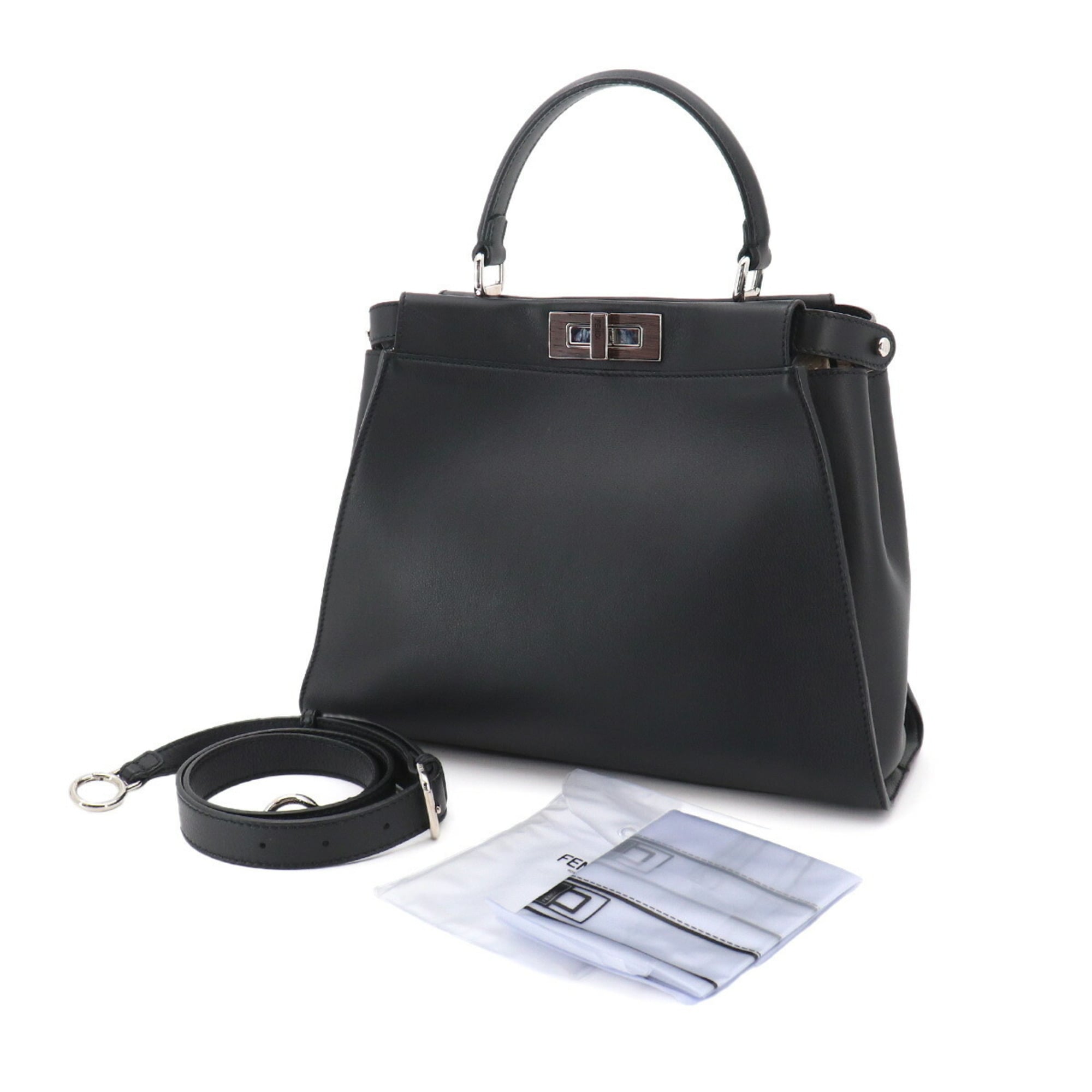 Fendi Black Leather Handbag (Pre-Owned)