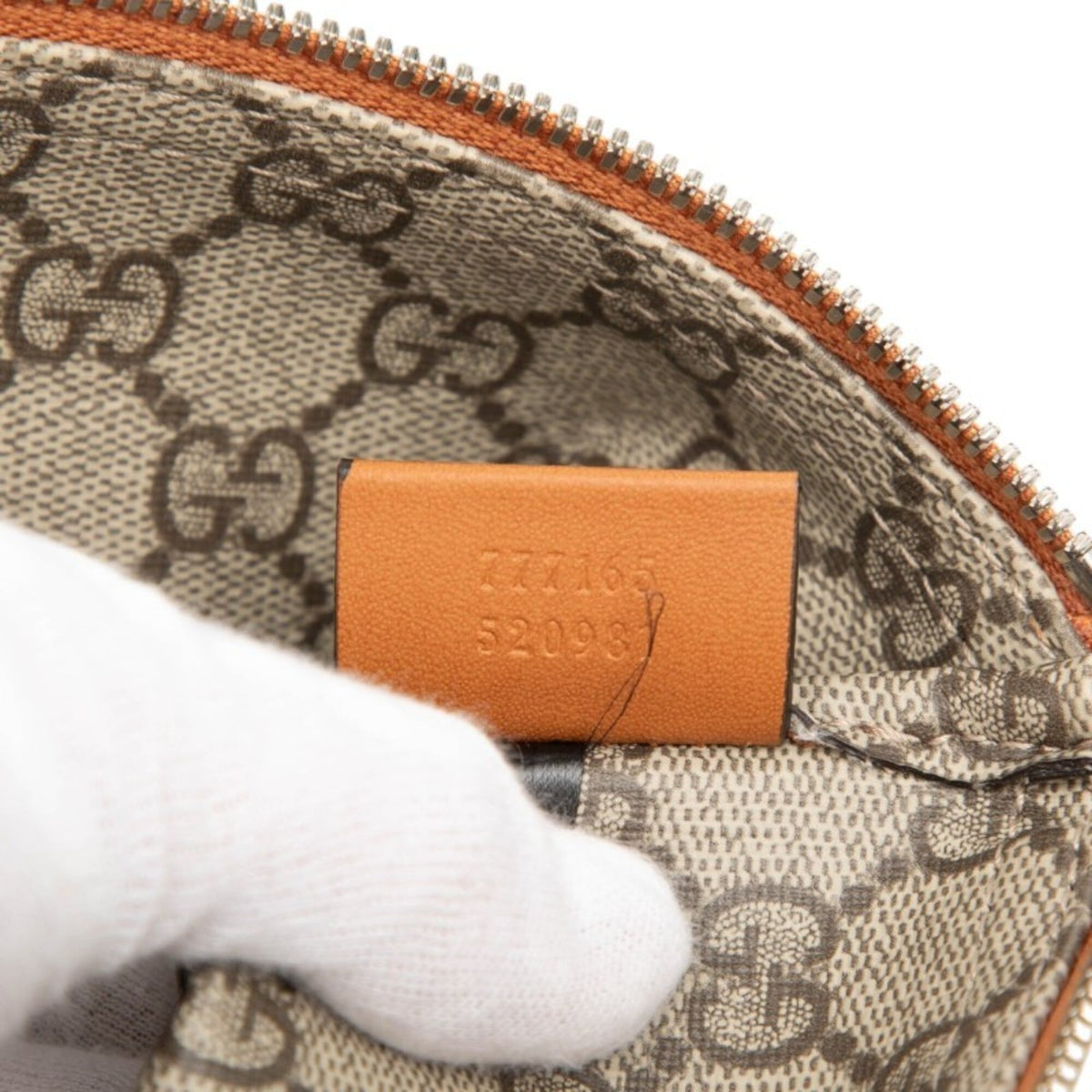 Gucci Brown Ivory Canvas Leather Pvc Clutch Bag (Pre-Owned)