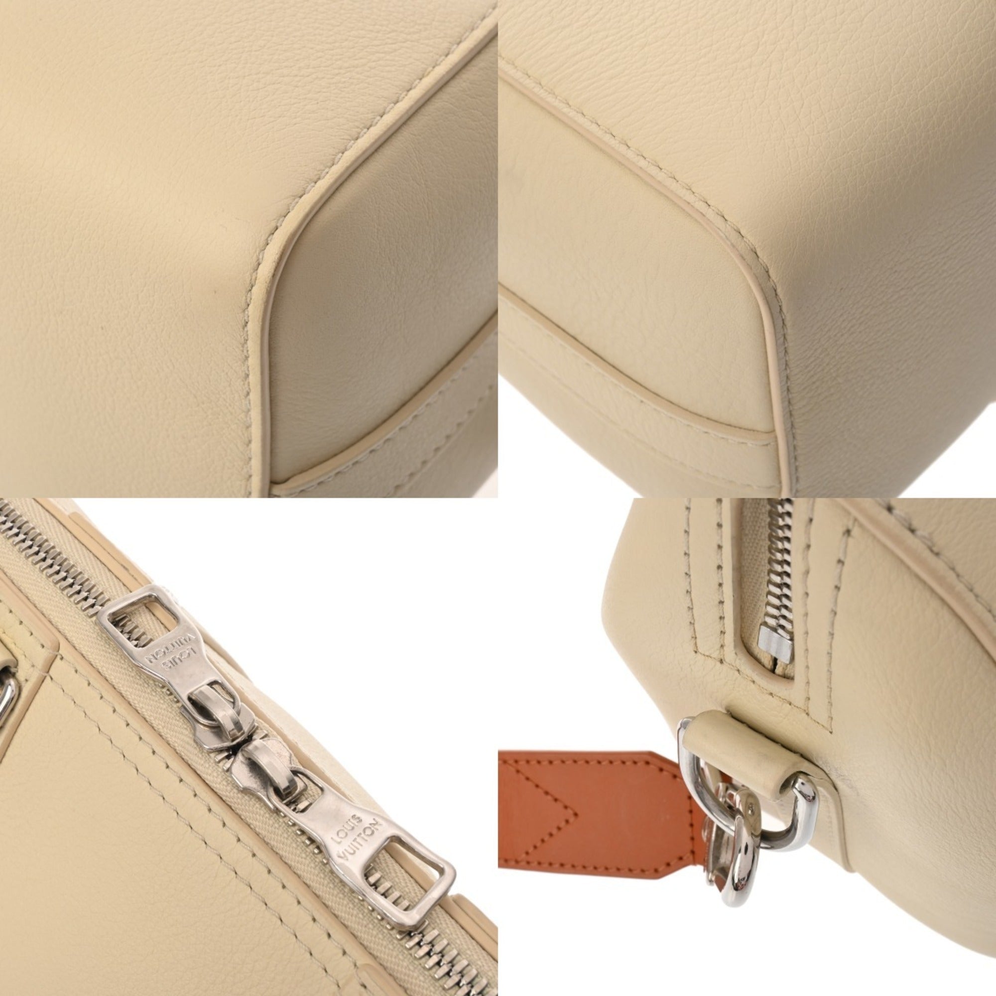 Louis Vuitton Cream Leather Shoulder Bag (Pre-Owned)