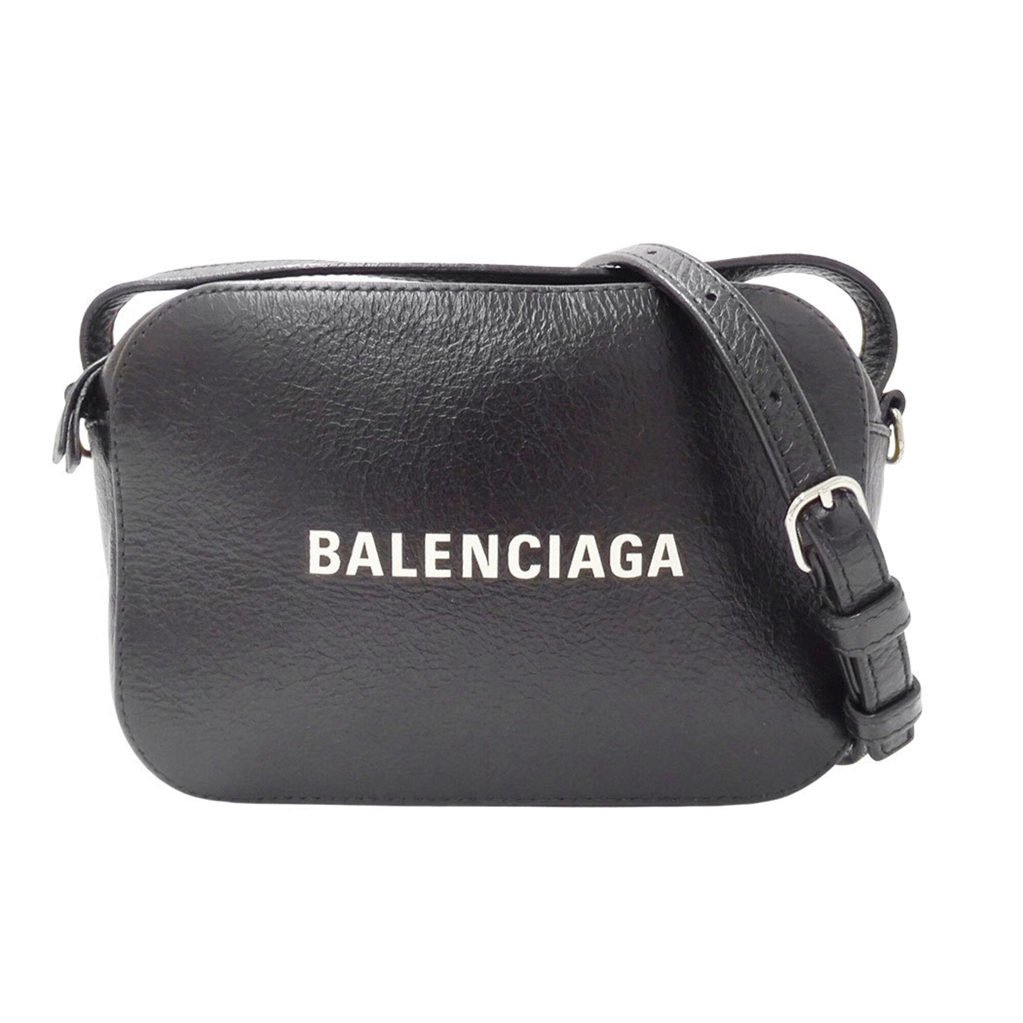 Balenciaga Black Leather Handbag Shoulder Bag (Pre-Owned)