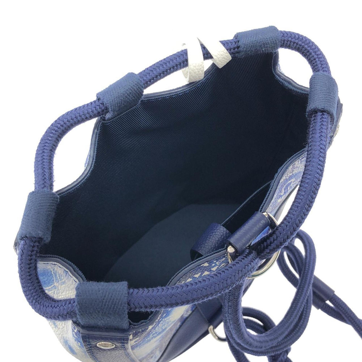 Louis Vuitton Monogram Blue Leather Shoulder Bag (Pre-Owned)