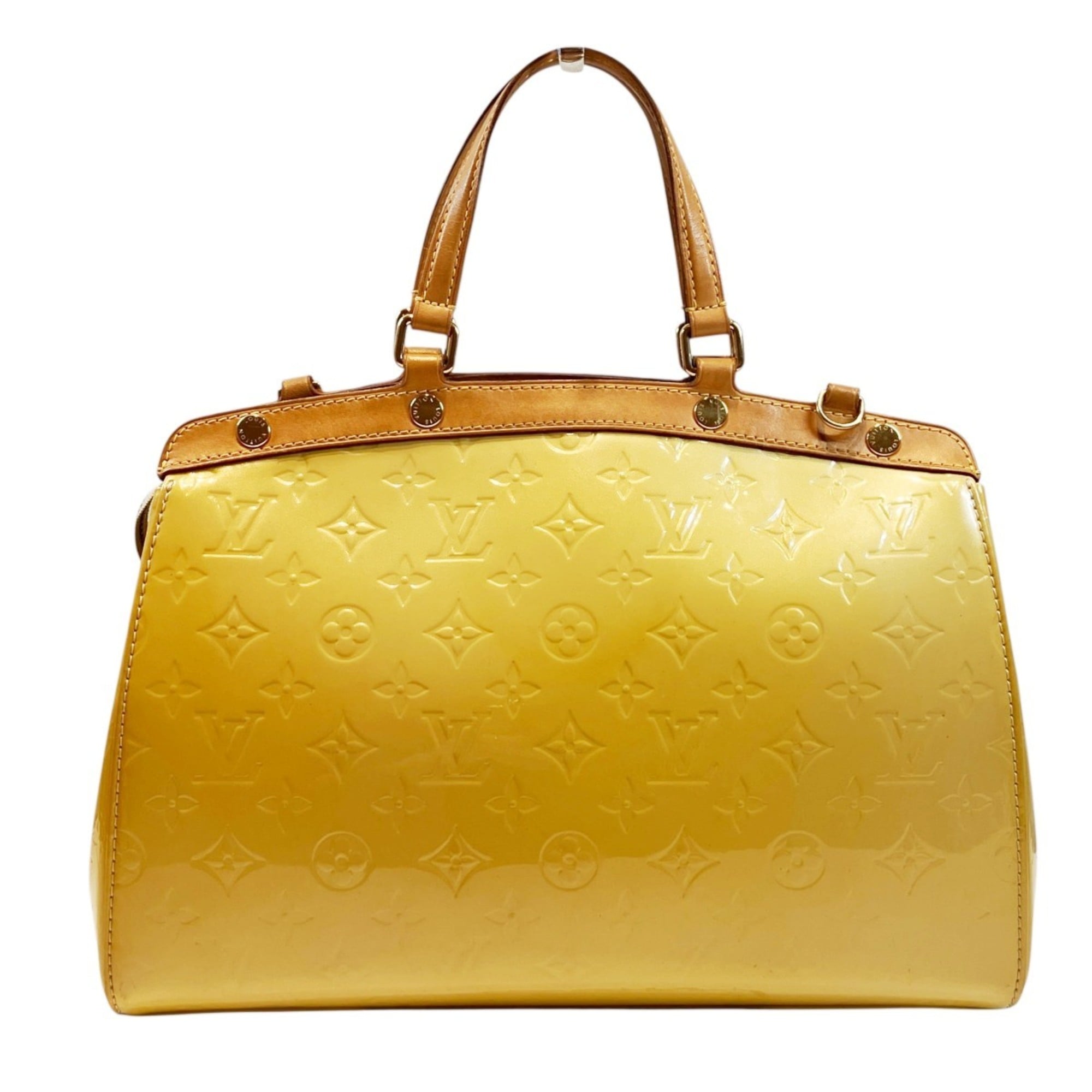 Louis Vuitton Vernis Yellow Leather Handbag (Pre-Owned)