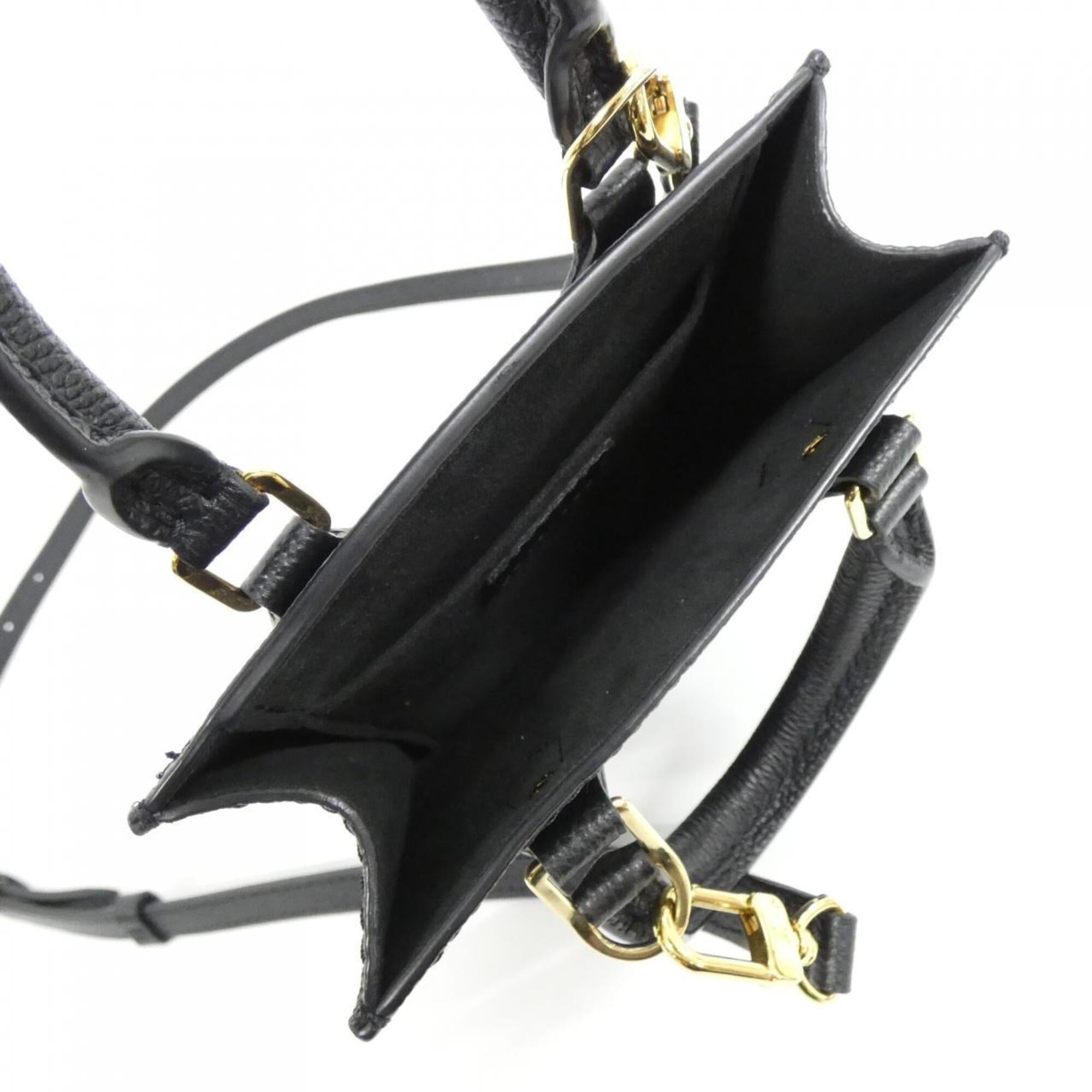Louis Vuitton Black Leather Handbag (Pre-Owned)