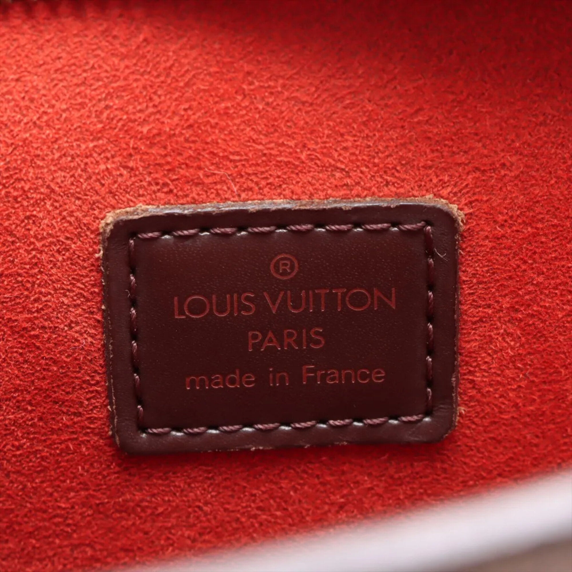 Louis Vuitton Damier Ebene Leather Coated Canvas Handbag Tote Bag (Pre-Owned)