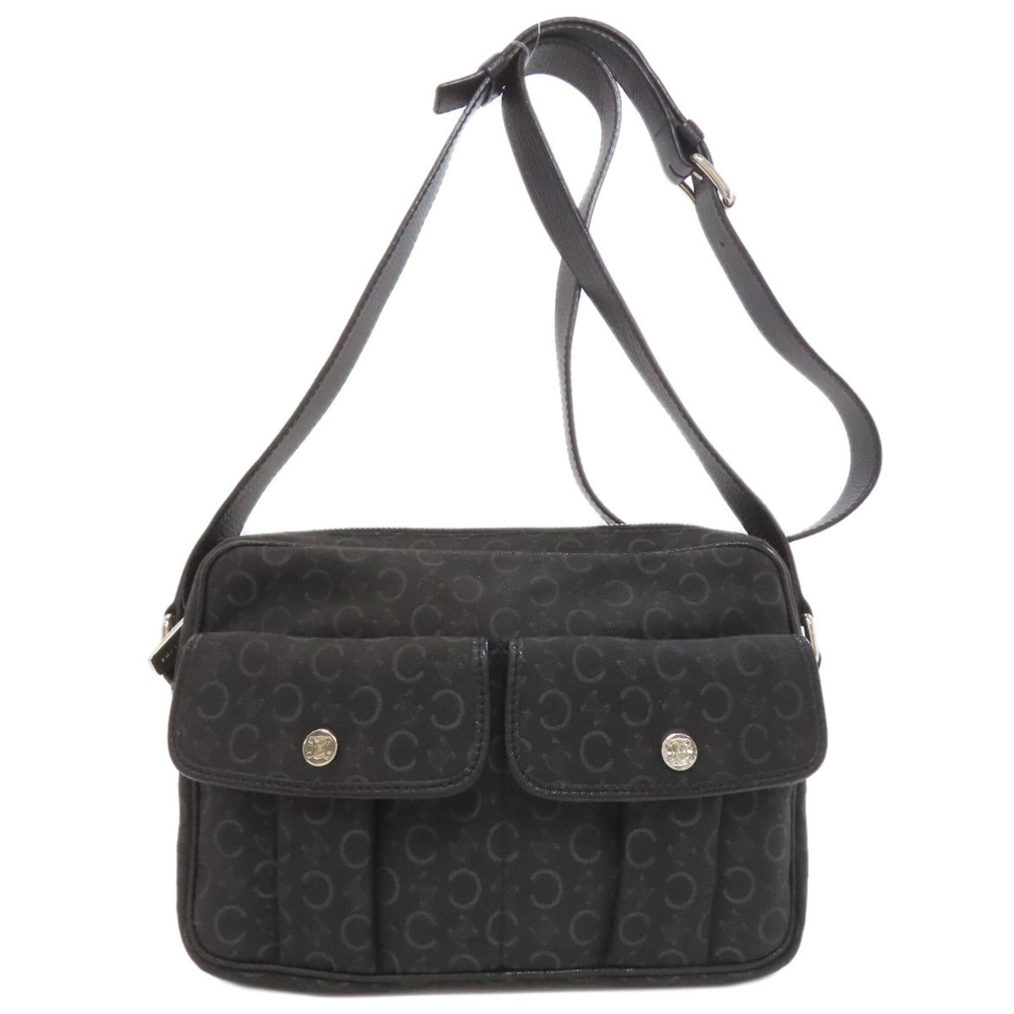 Celine Black Canvas Shoulder Bag (Pre-Owned)
