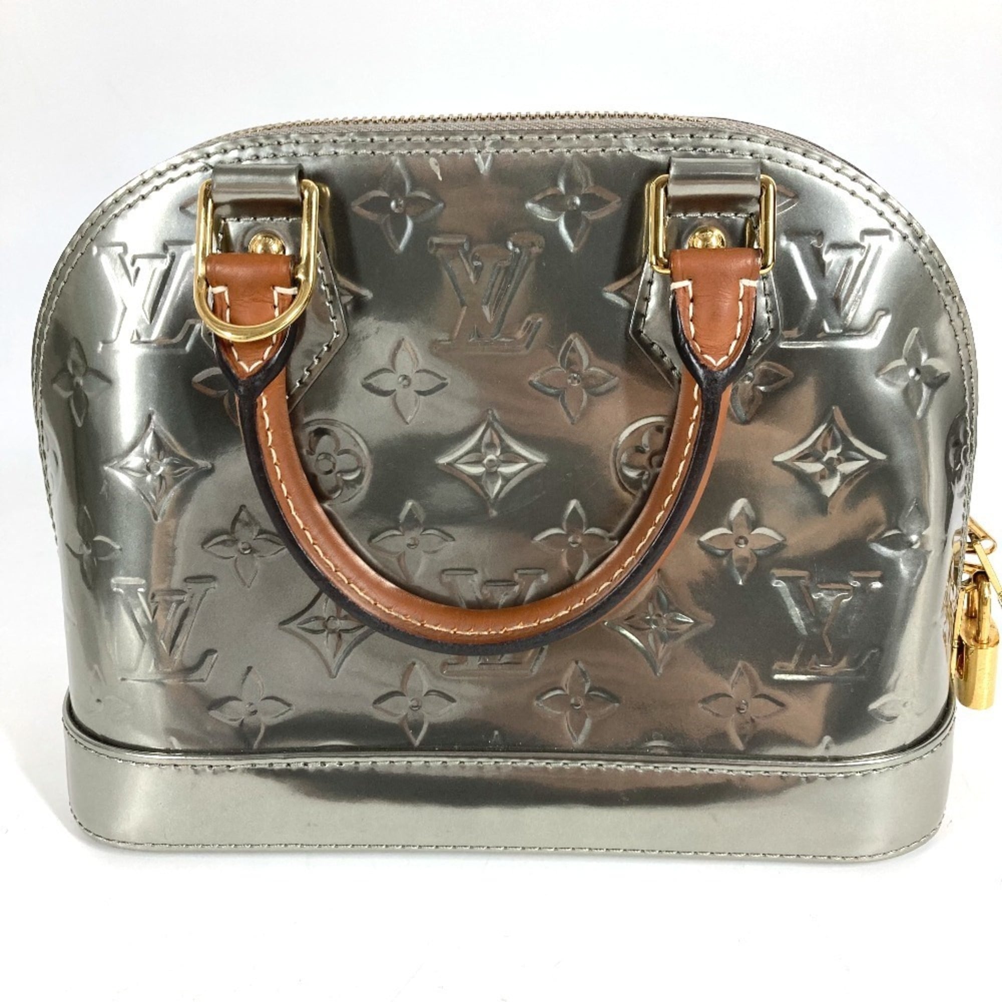 Louis Vuitton Monogram Vernis Argent Silver Monogram Vernis Handbag Shoulder Bag Tote Bag (Pre-Owned)