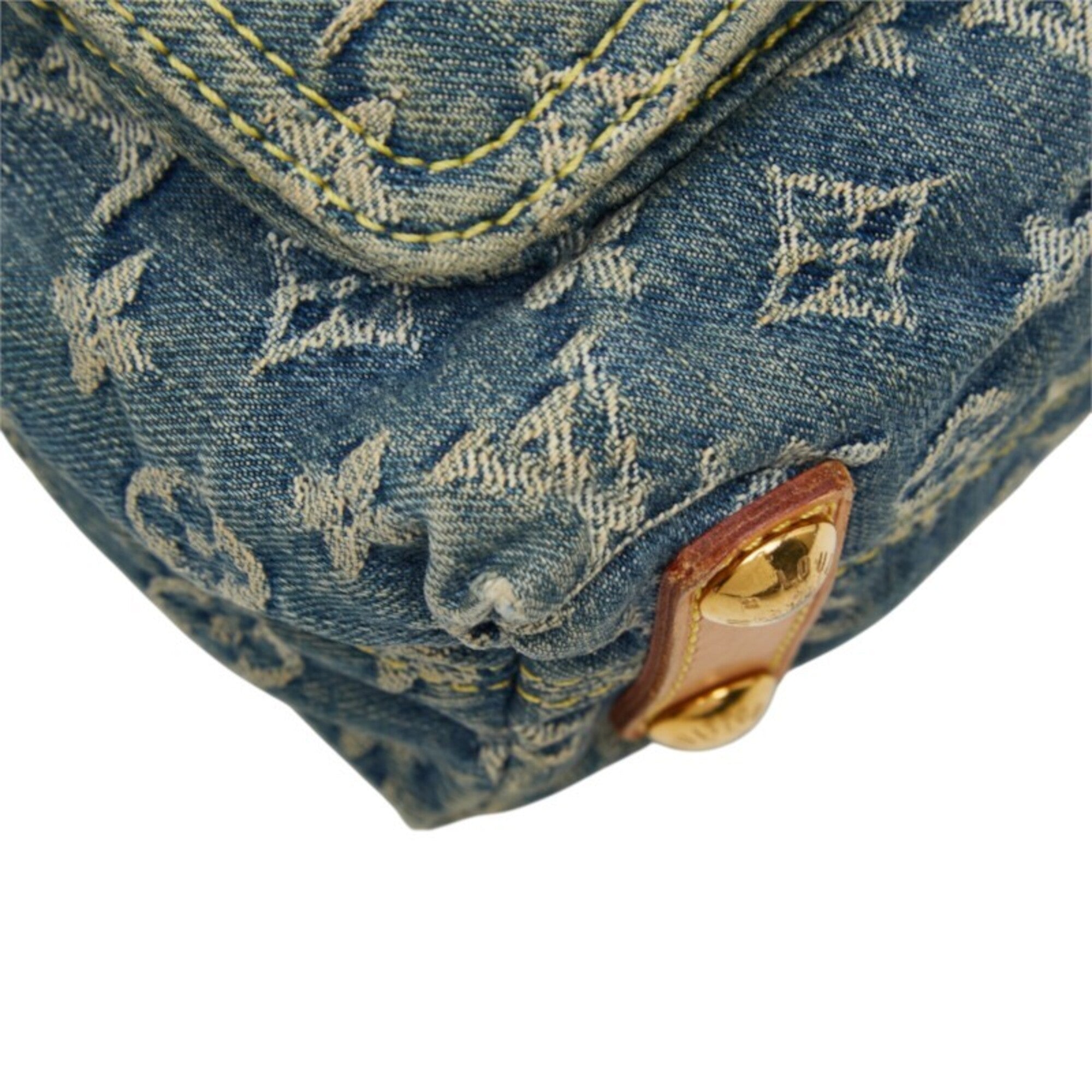 Louis Vuitton Monogram Denim Leather Shoulder Bag (Pre-Owned)