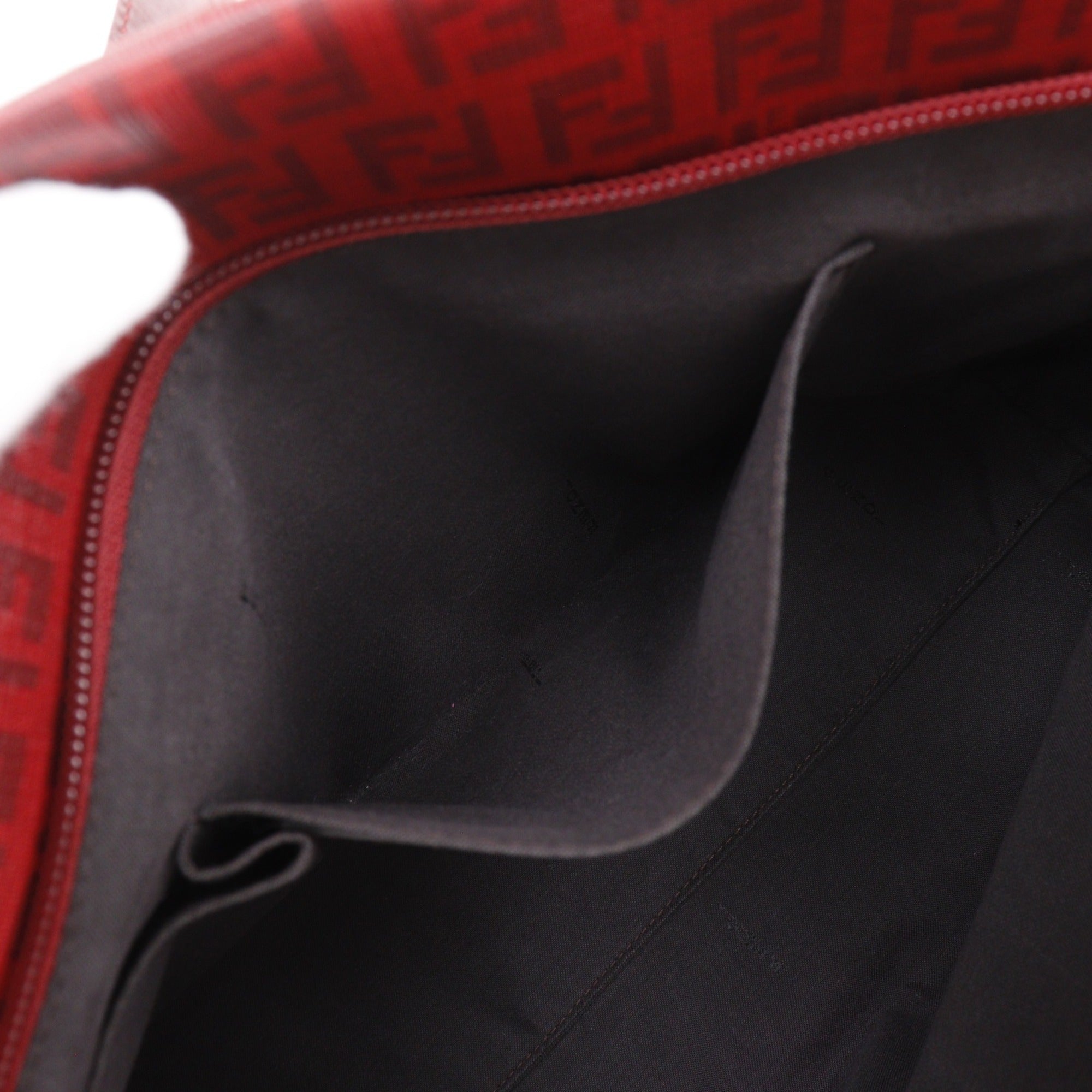 Fendi Zucchino Red Color Pvc Tote Bag (Pre-Owned)