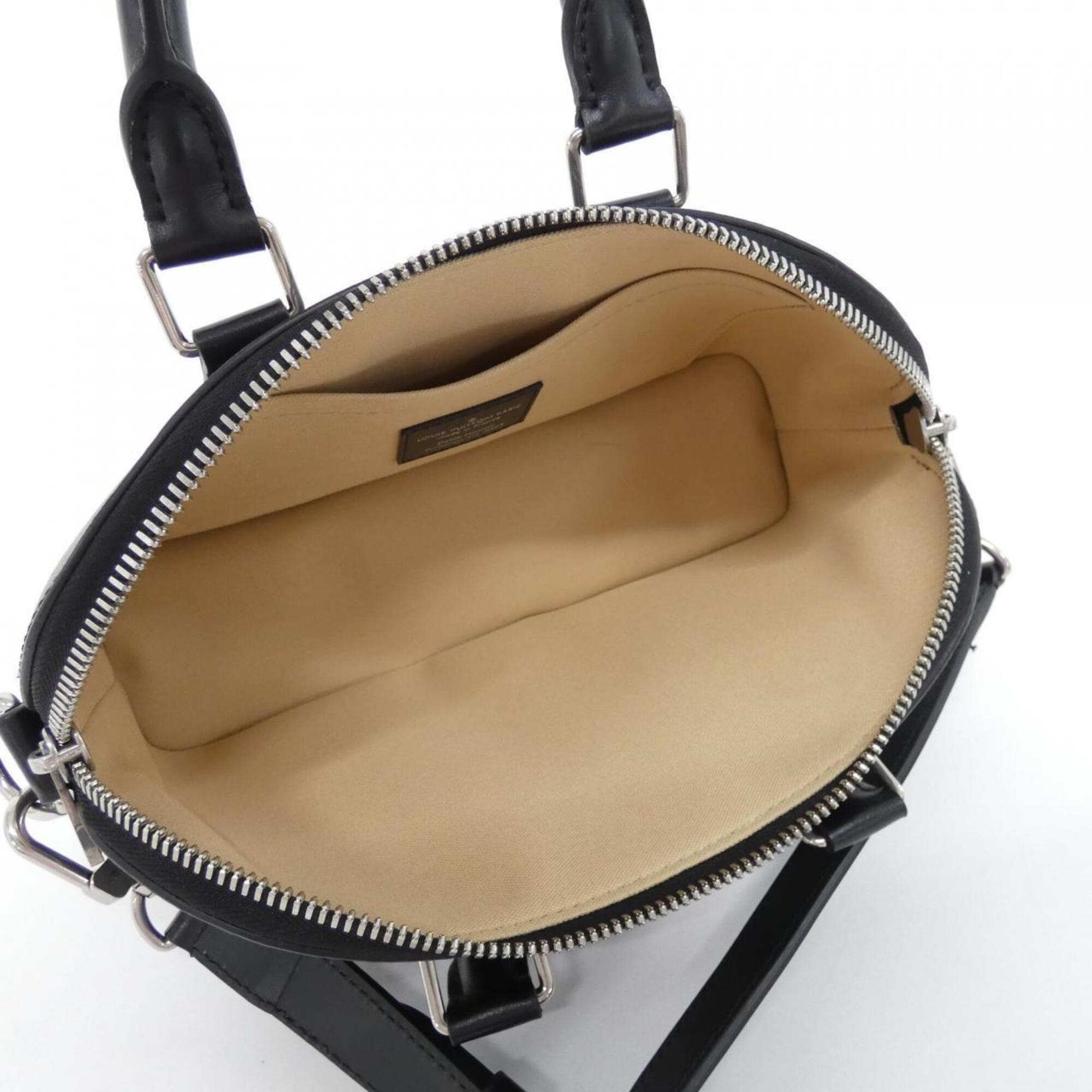 Louis Vuitton Black Leather Handbag (Pre-Owned)
