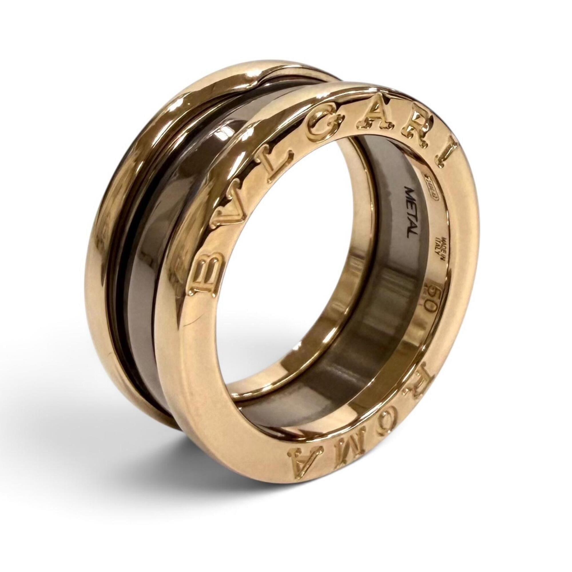 Bvlgari Pink Gold Pink Gold (18K) Metal Band Ring (Pre-Owned)