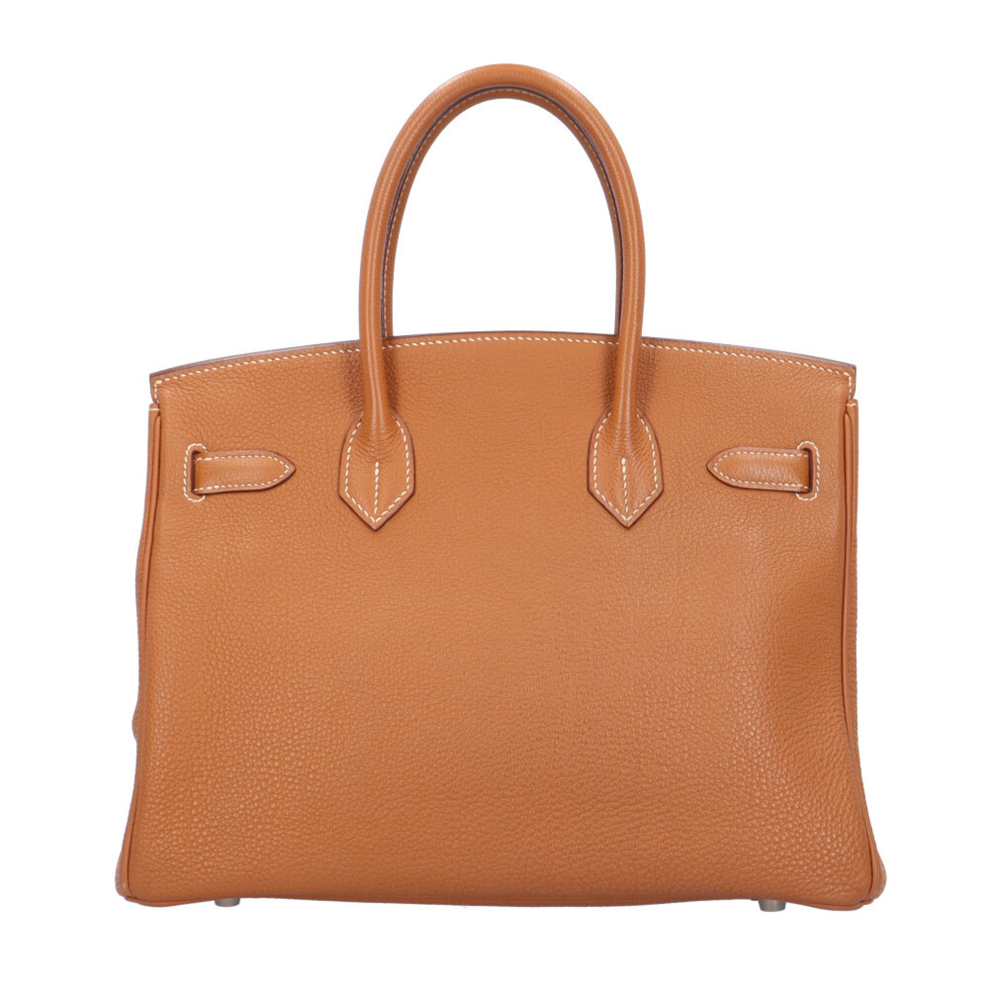 Hermes Brown Gold Togo Leather Handbag (Pre-Owned)
