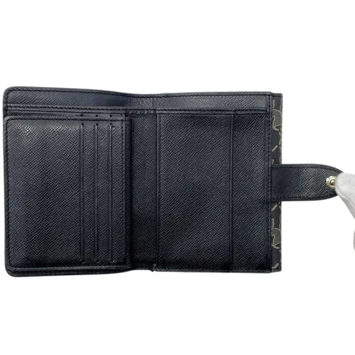 Celine Black Gray Pvc Leather Wallet (Bi-Fold) (Pre-Owned)