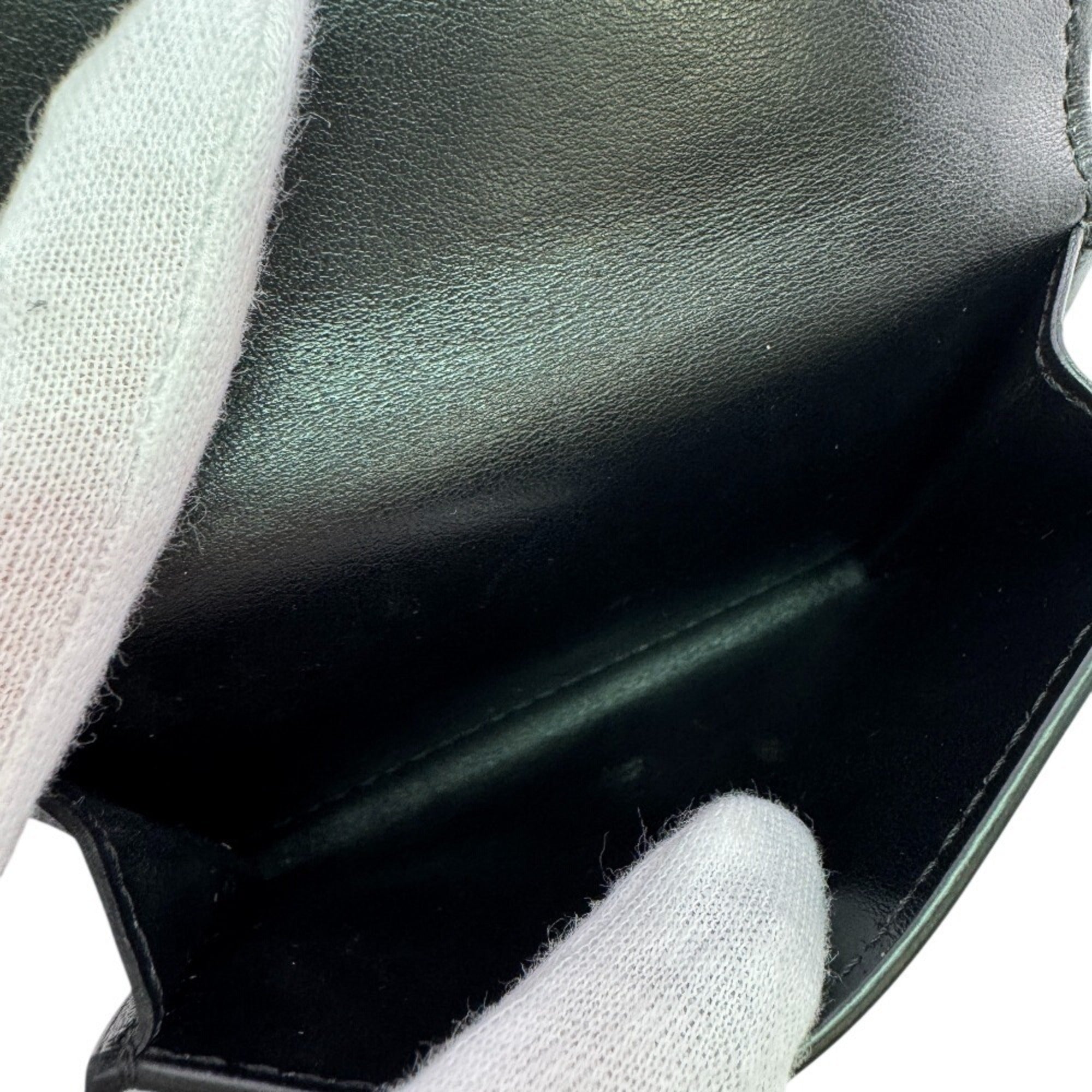 Burberry Black Leather Wallet (Tri-Fold) (Pre-Owned)