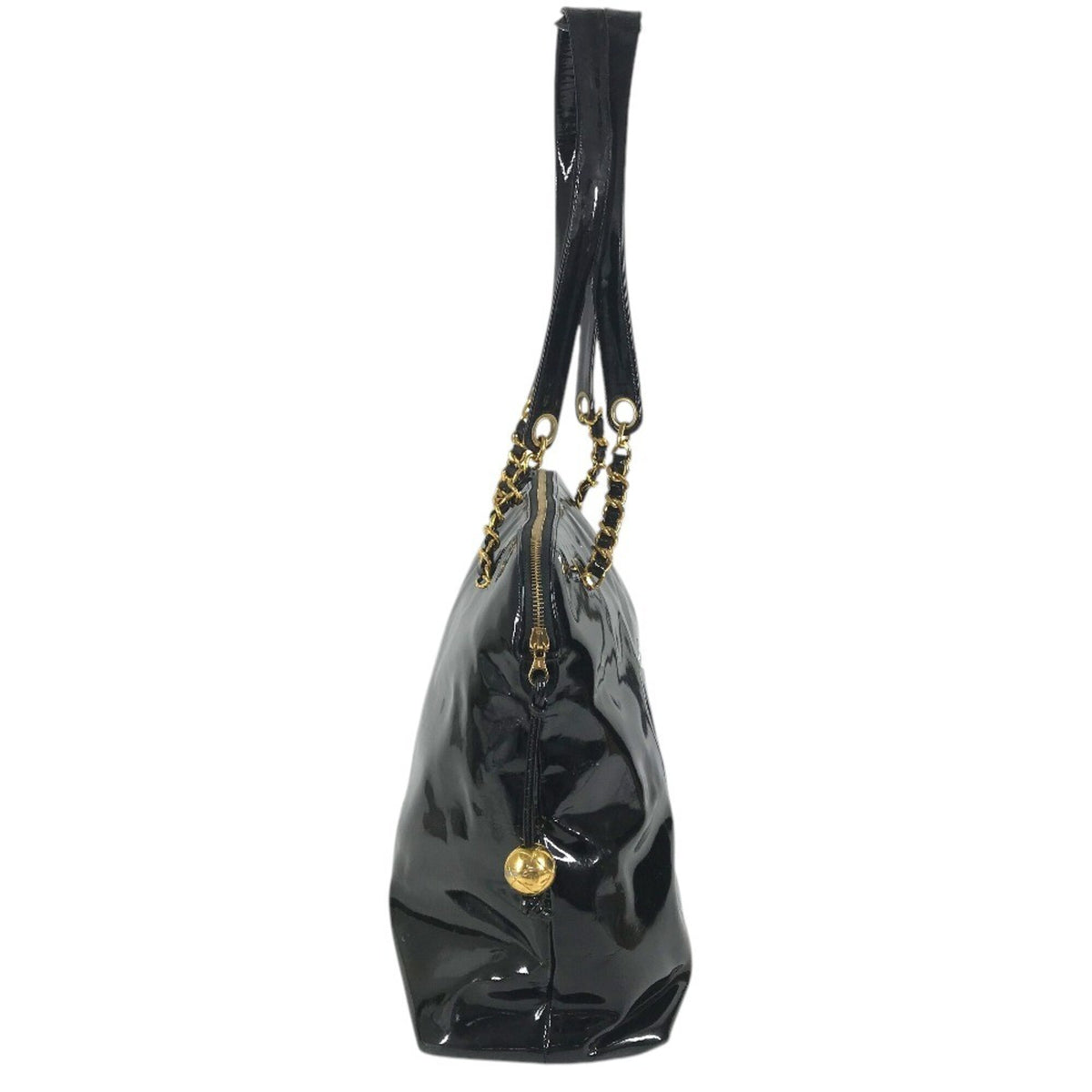Chanel Black Leather Shoulder Bag Tote Bag (Pre-Owned)