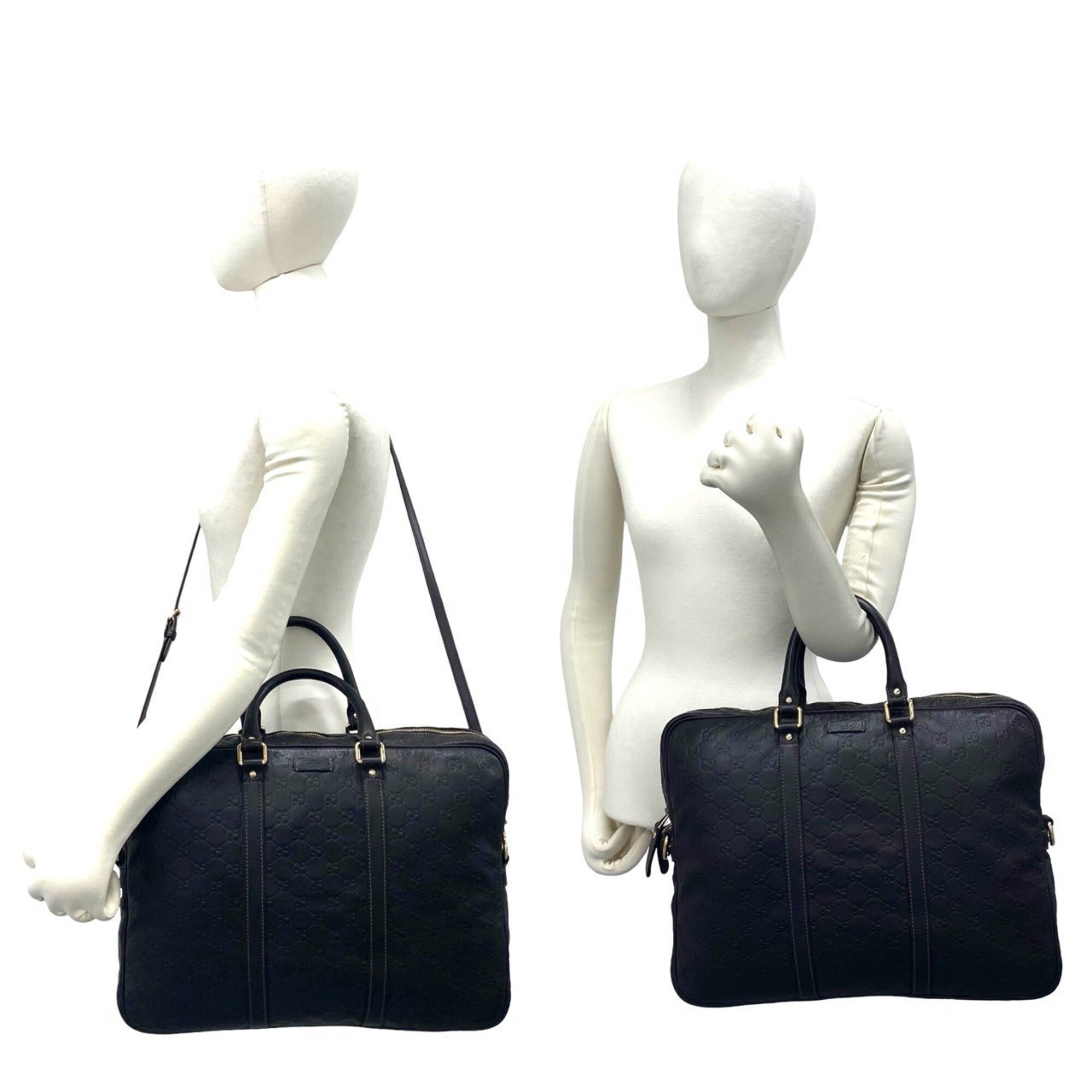 Gucci Brown Leather Handbag Shoulder Bag (Pre-Owned)