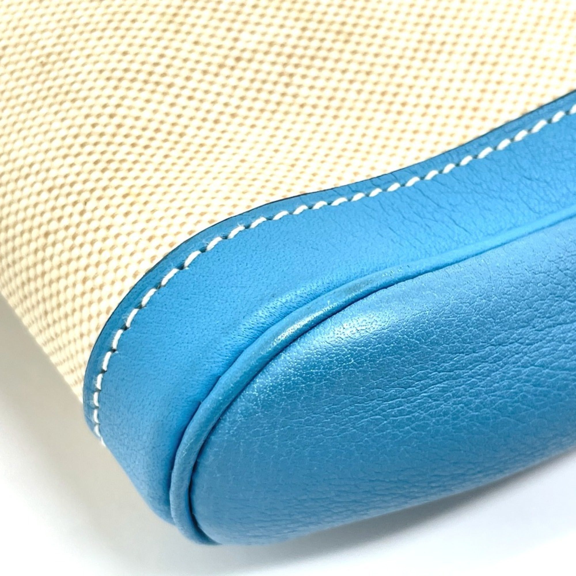 Hermes Equi Blue Paradise Toile H Taurillon Clemence Leather Clutch Bag Pouch (Pre-Owned)