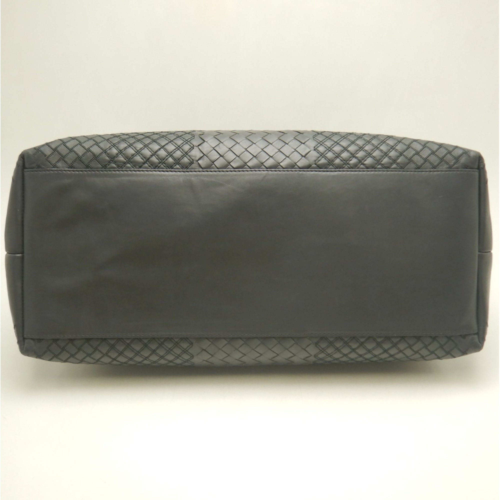 Bottega Veneta Intreccio Gray Intrecciato Tote Bag (Pre-Owned)