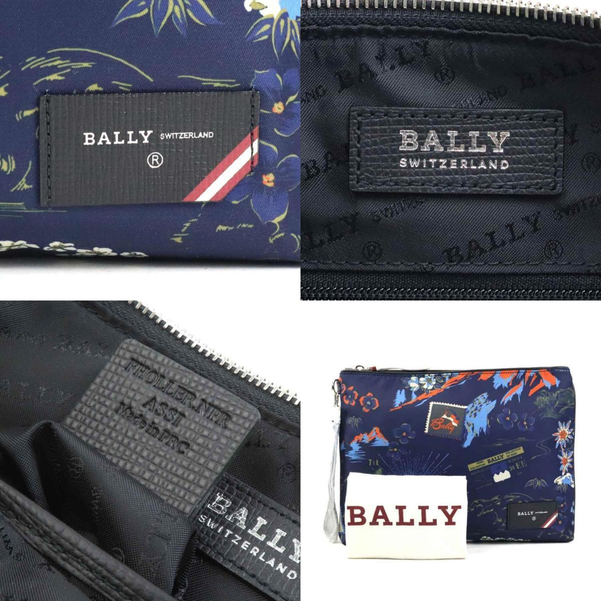 Bally Navy Nylon Clutch Bag (Pre-Owned)