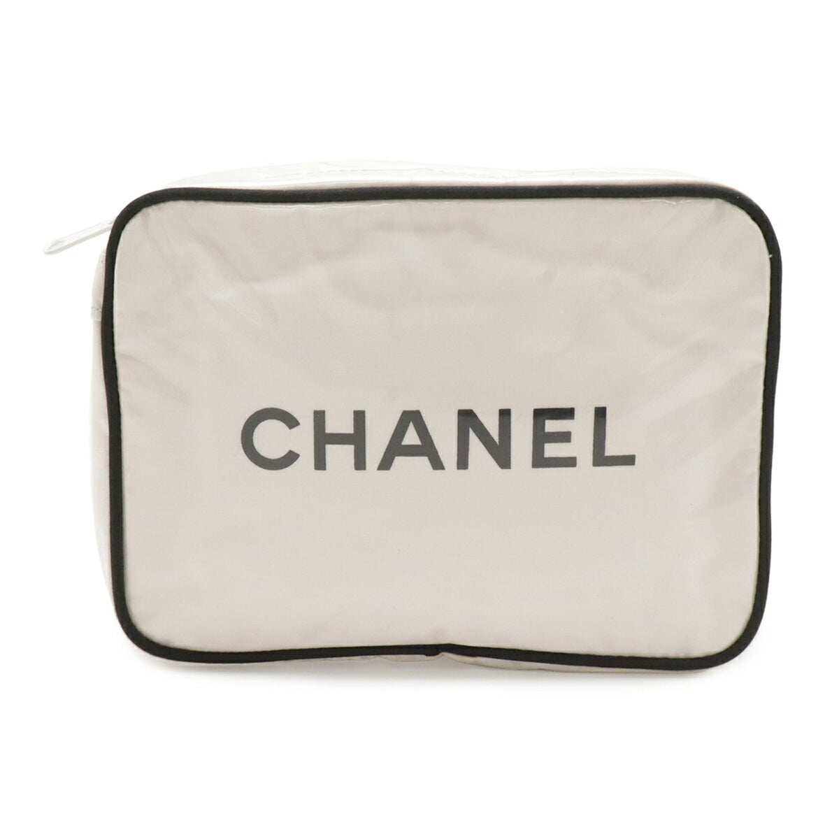 Chanel Black White Vinyl Pouch (Pre-Owned)