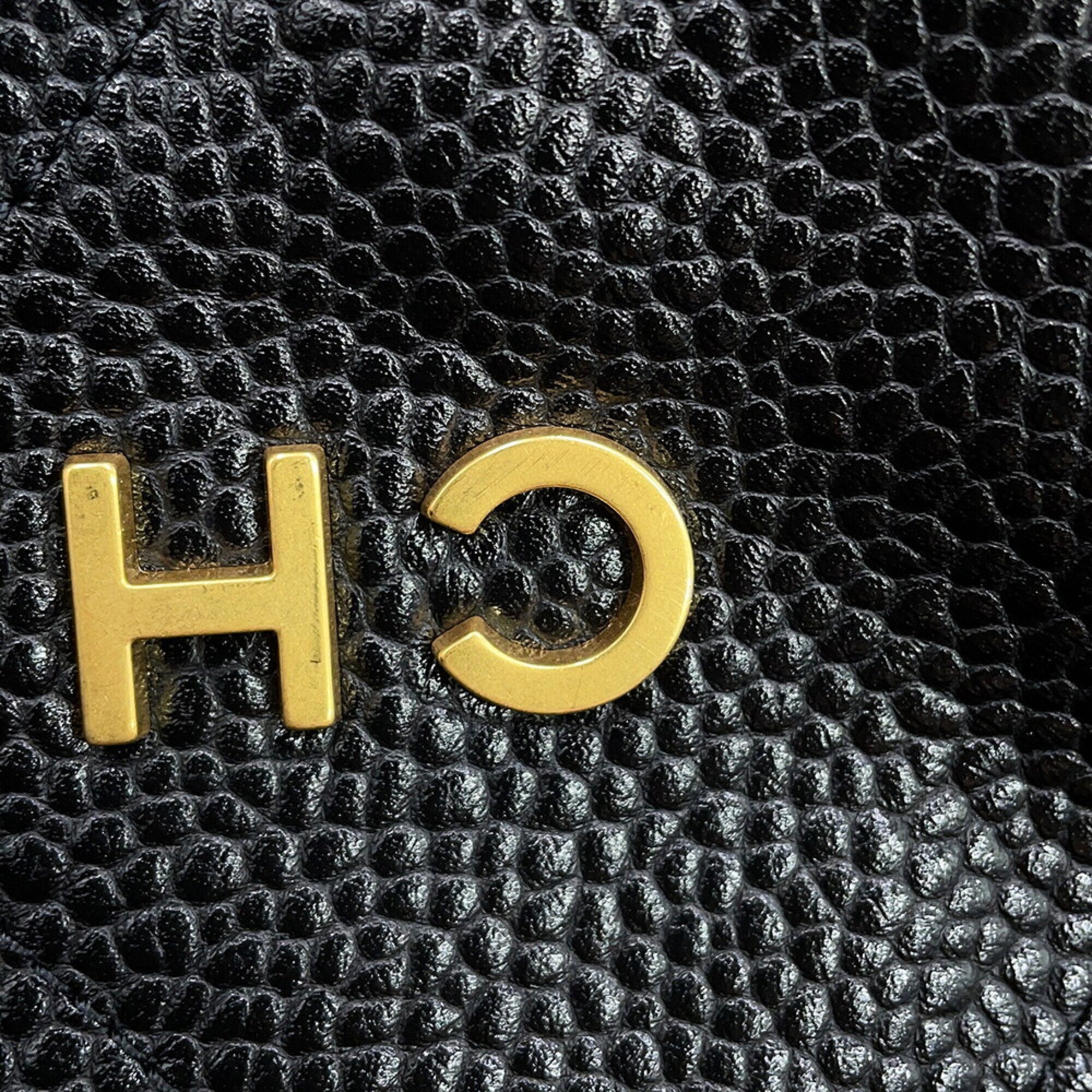 Chanel Matelasse Black Grained Calfskin Handbag (Pre-Owned)