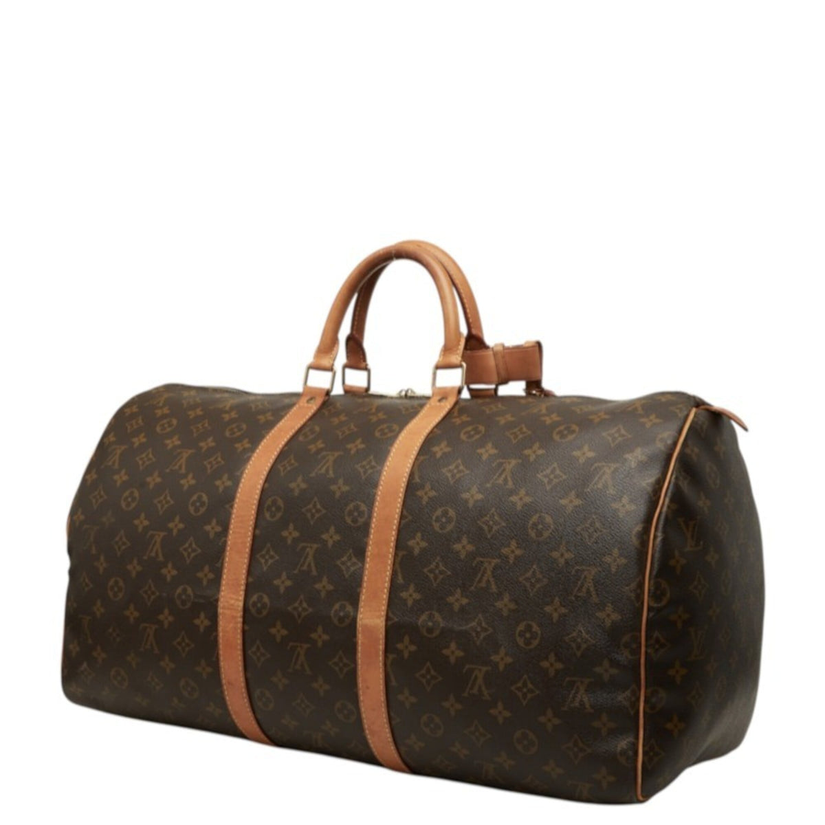 Louis Vuitton Monogram Brown Pvc Leather Boston Bag (Pre-Owned)