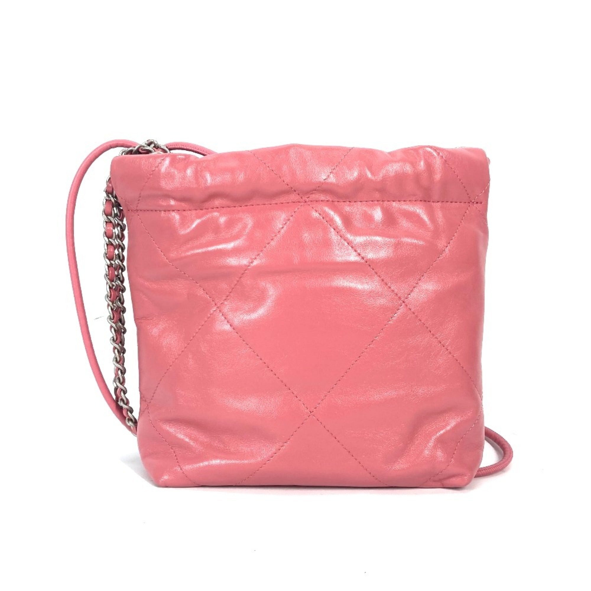 Chanel Pink Leather Handbag Shoulder Bag (Pre-Owned)