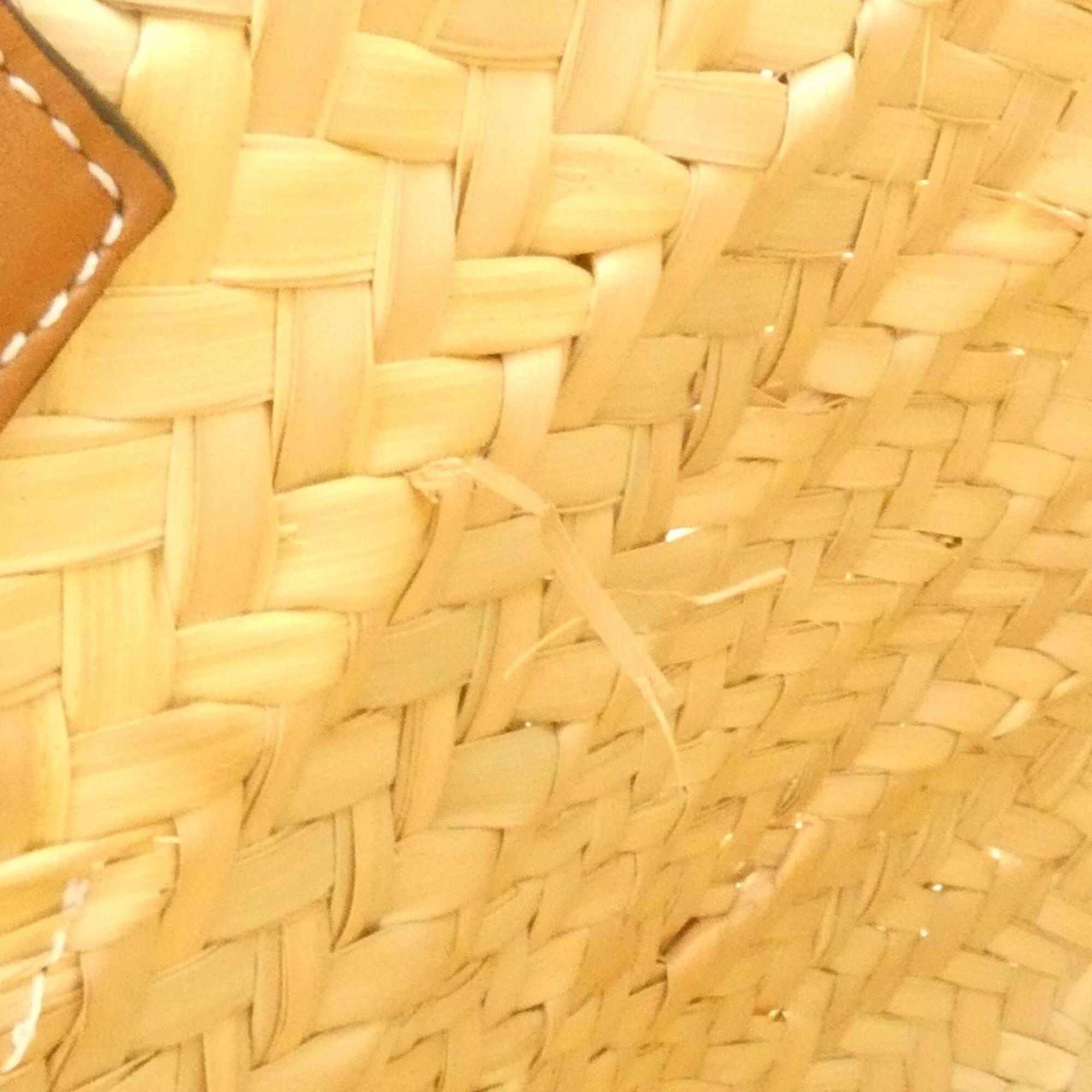 Loewe Beige Orange Raffia Leather Handbag (Pre-Owned)