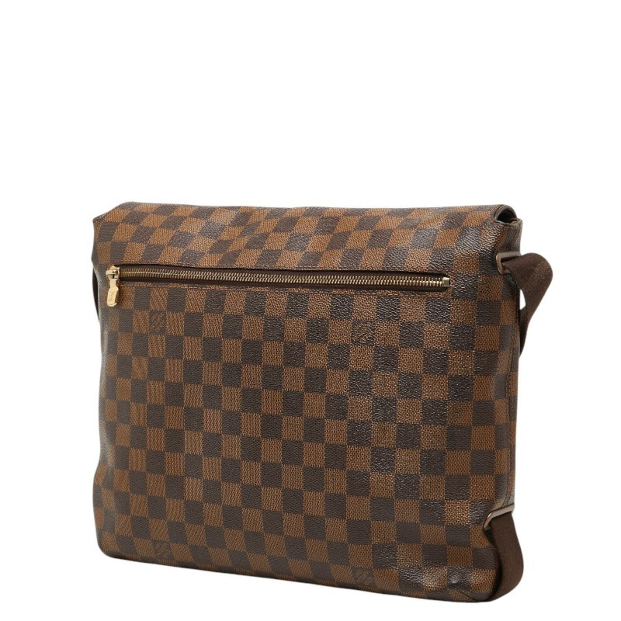 Louis Vuitton Brown Pvc Leather Messenger Bag Shoulder Bag (Pre-Owned)