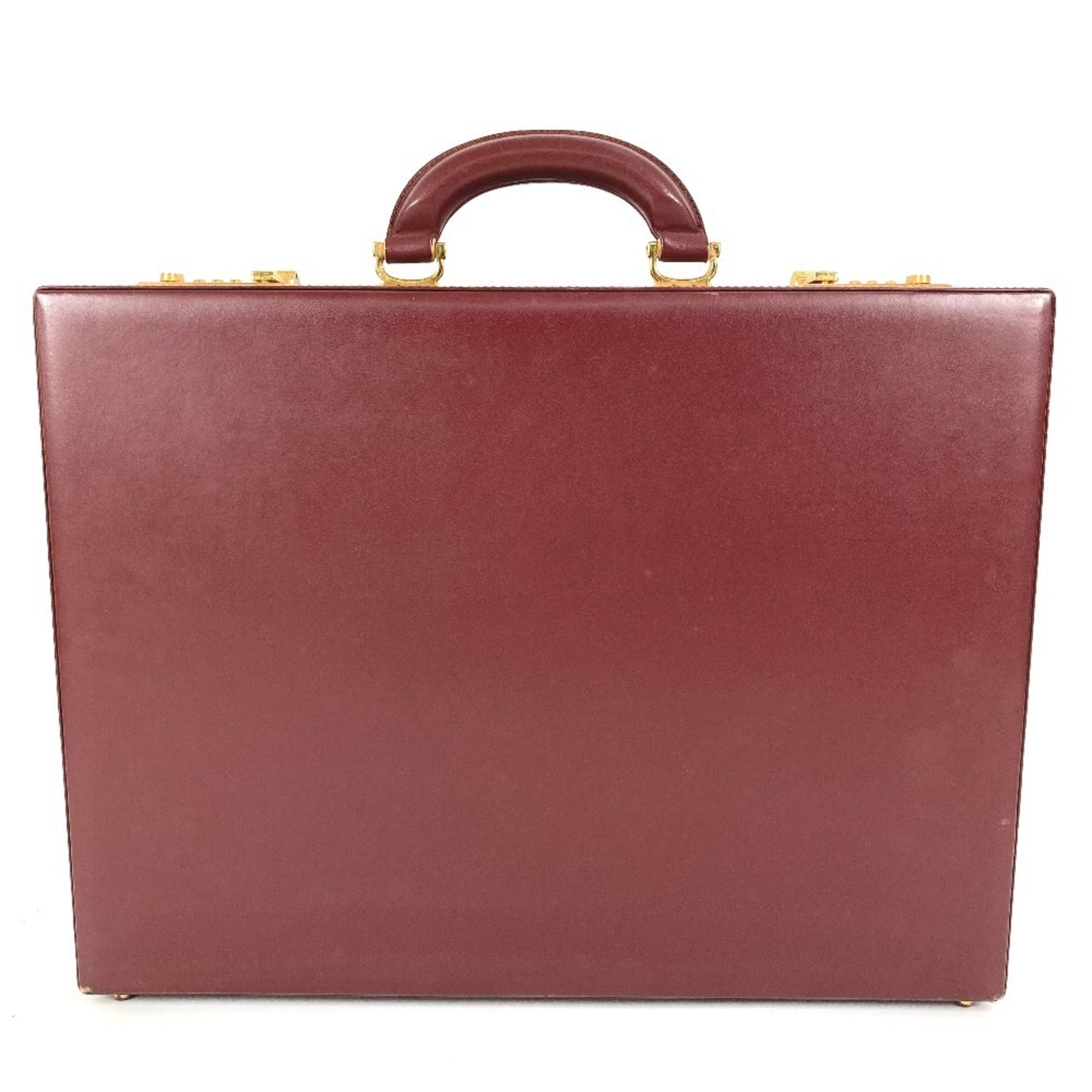 Cartier Must Wine Red Leather Attaché Case (Pre-Owned)
