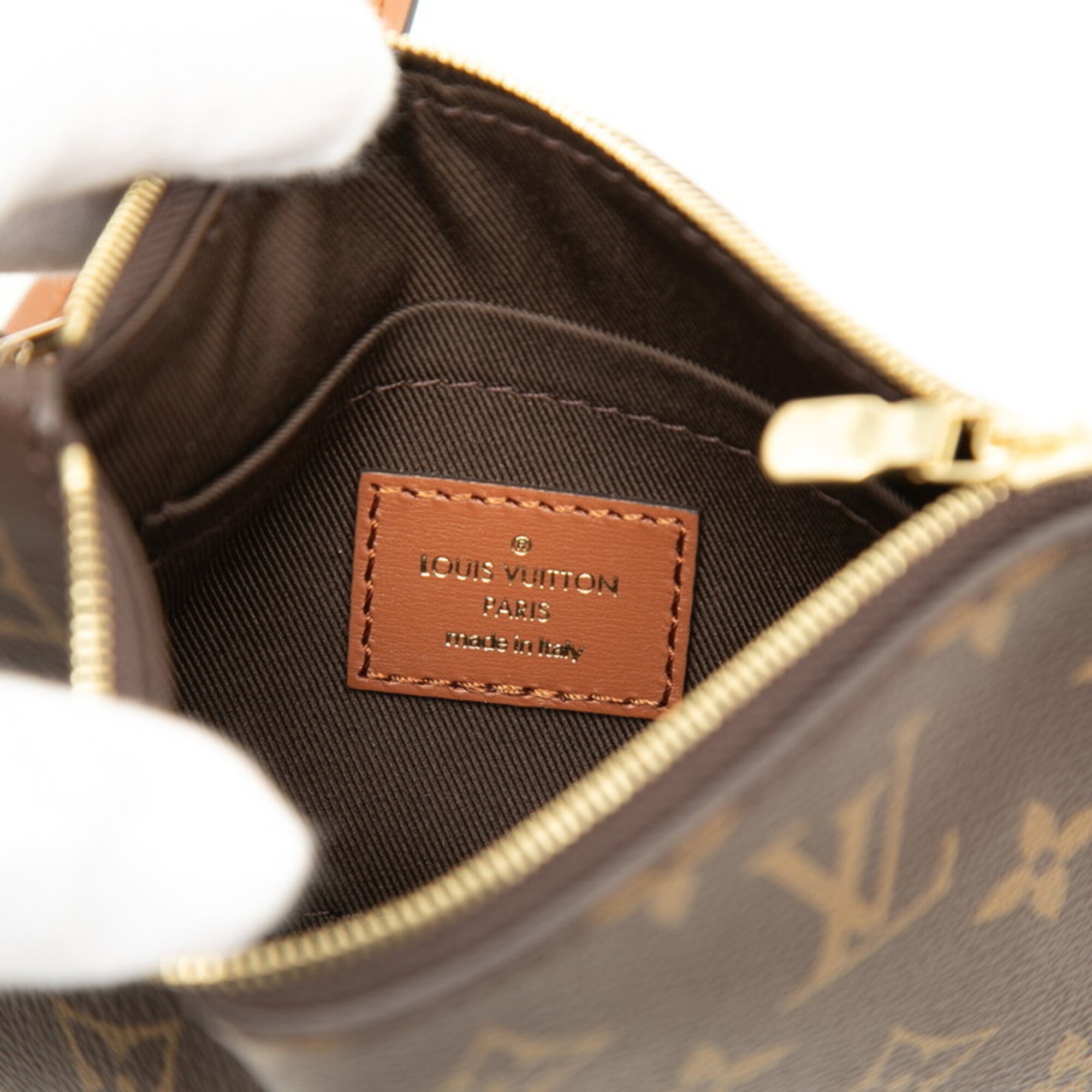 Louis Vuitton Brown Pvc Leather Clutch Bag Handbag Pouch (Pre-Owned)