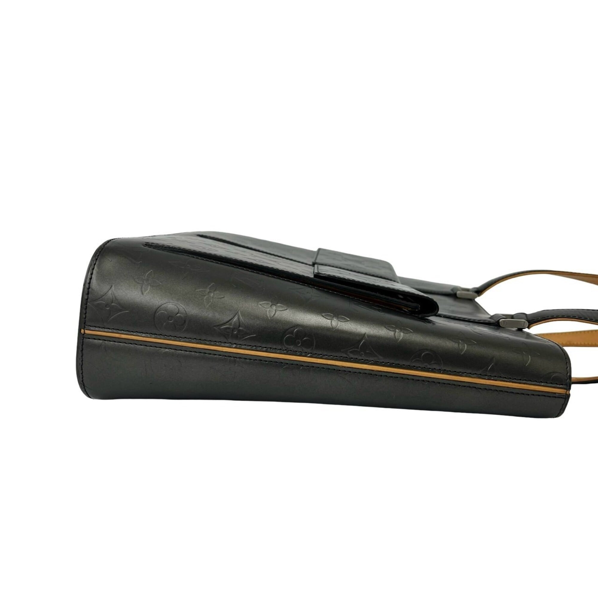 Louis Vuitton Black Leather Handbag Tote Bag (Pre-Owned)