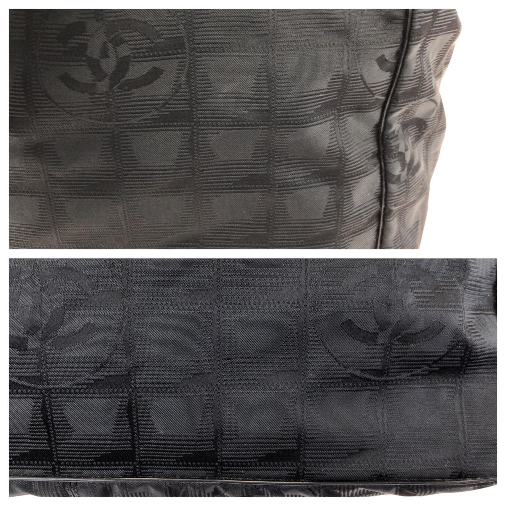 Chanel Black New Travel Line Shoulder Bag Tote Bag (Pre-Owned)