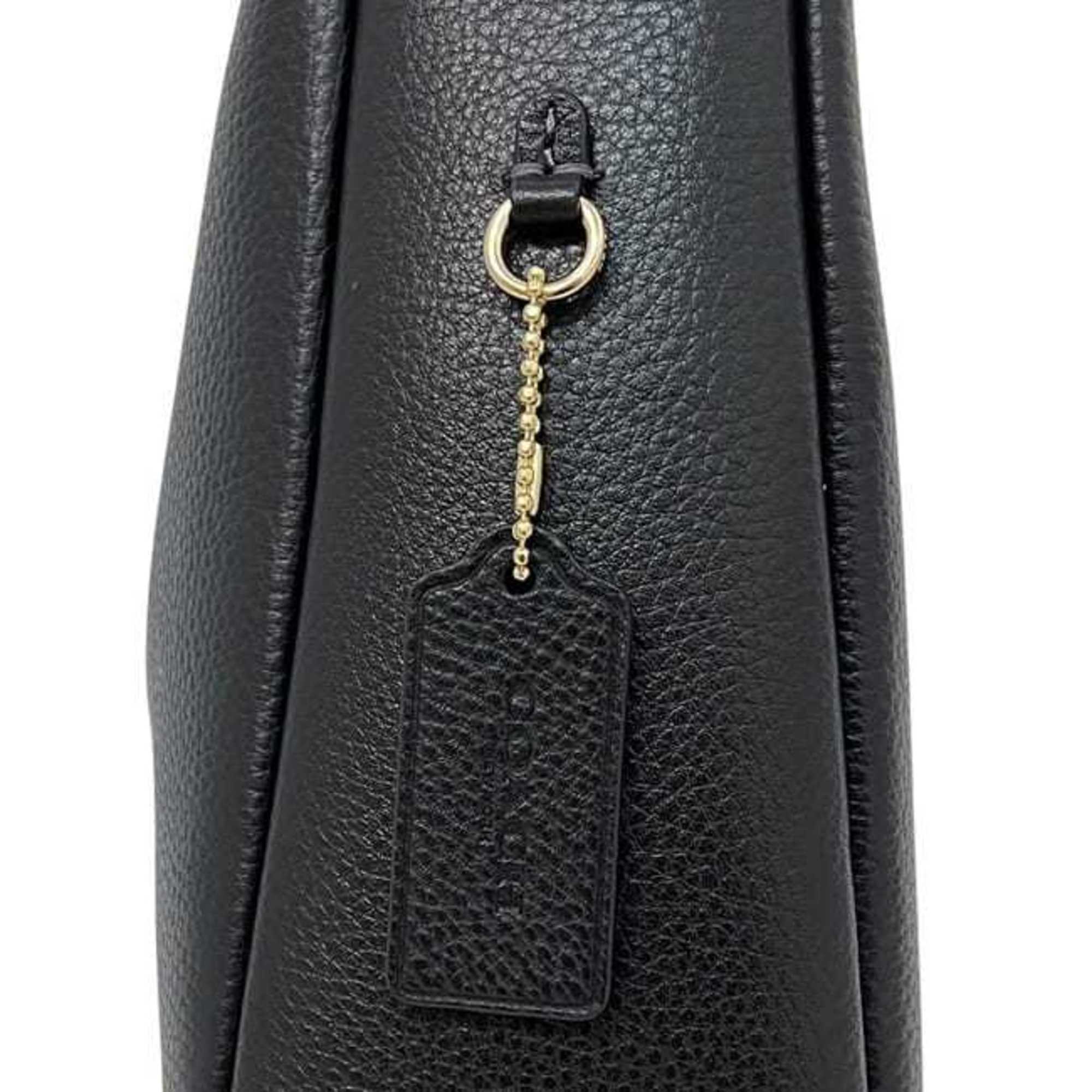 Coach Black Leather Shoulder Bag (Pre-Owned)