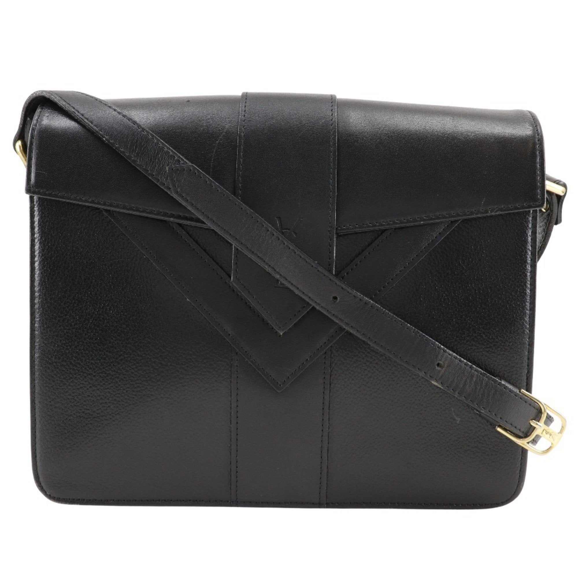 Yves Saint Laurent Black Leather Shoulder Bag (Pre-Owned)