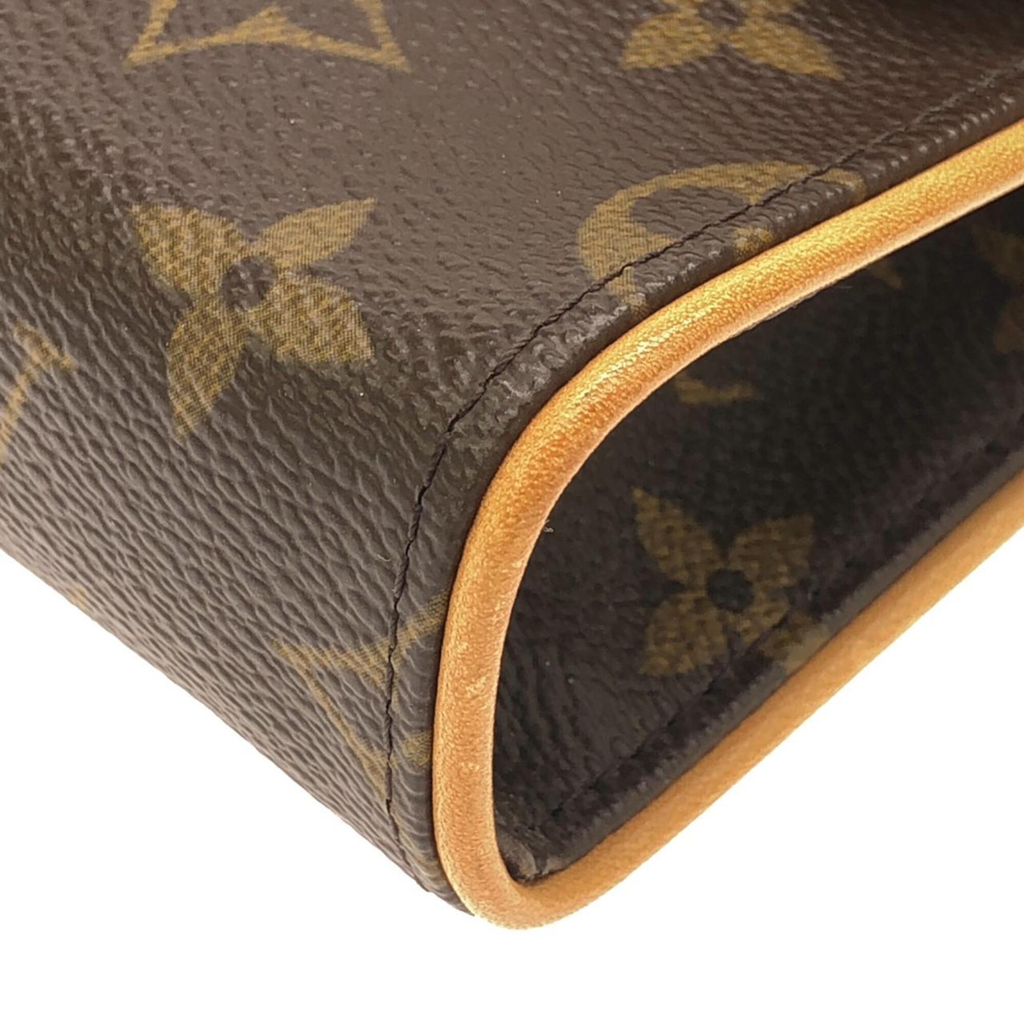 Louis Vuitton Monogram Marron Coated Canvas Fanny Pack (Pre-Owned)