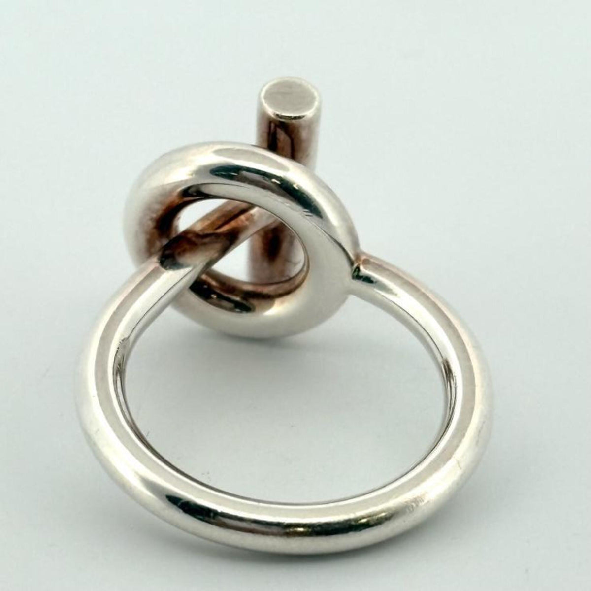 Hermes Silver Silver 925 Band Ring (Pre-Owned)