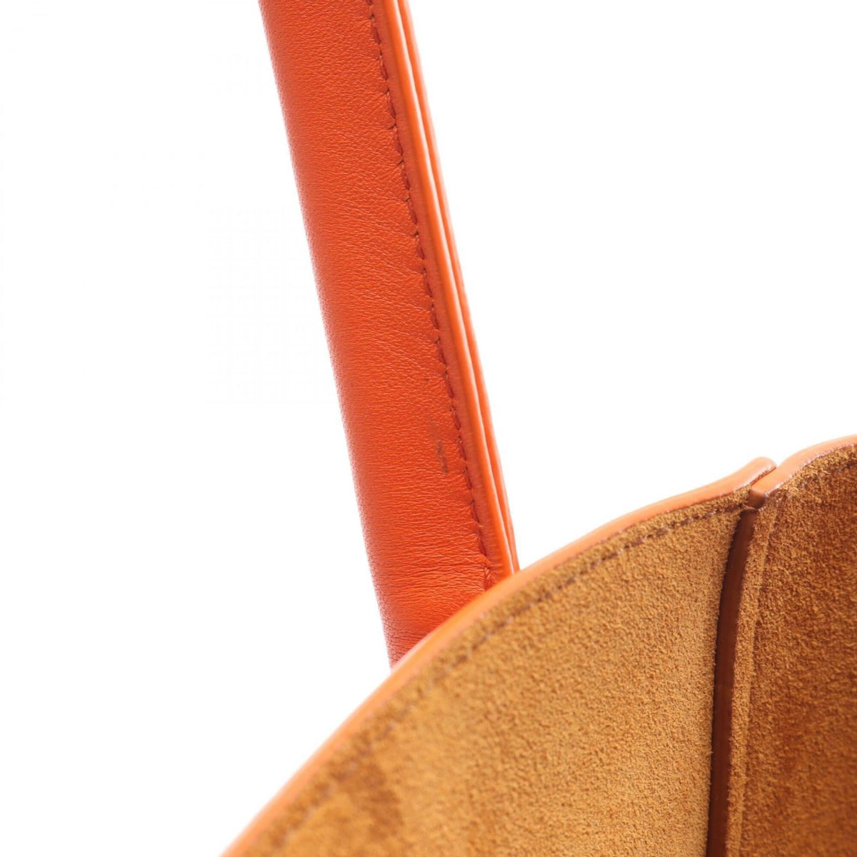 Bottega Veneta Orange Leather Basket Handbag Pouch Tote Bag (Pre-Owned)