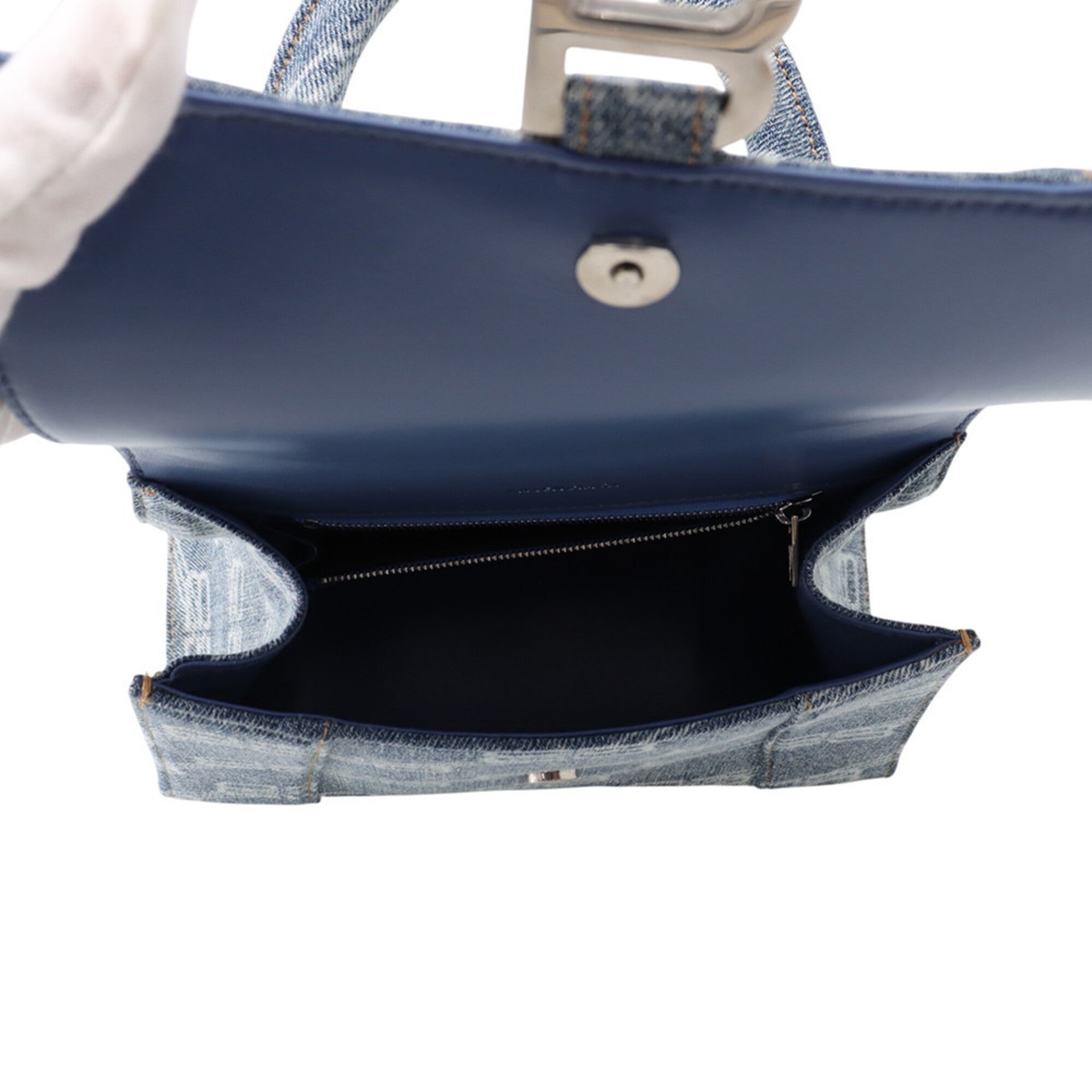 Balenciaga Blue Denim Handbag Shoulder Bag (Pre-Owned)