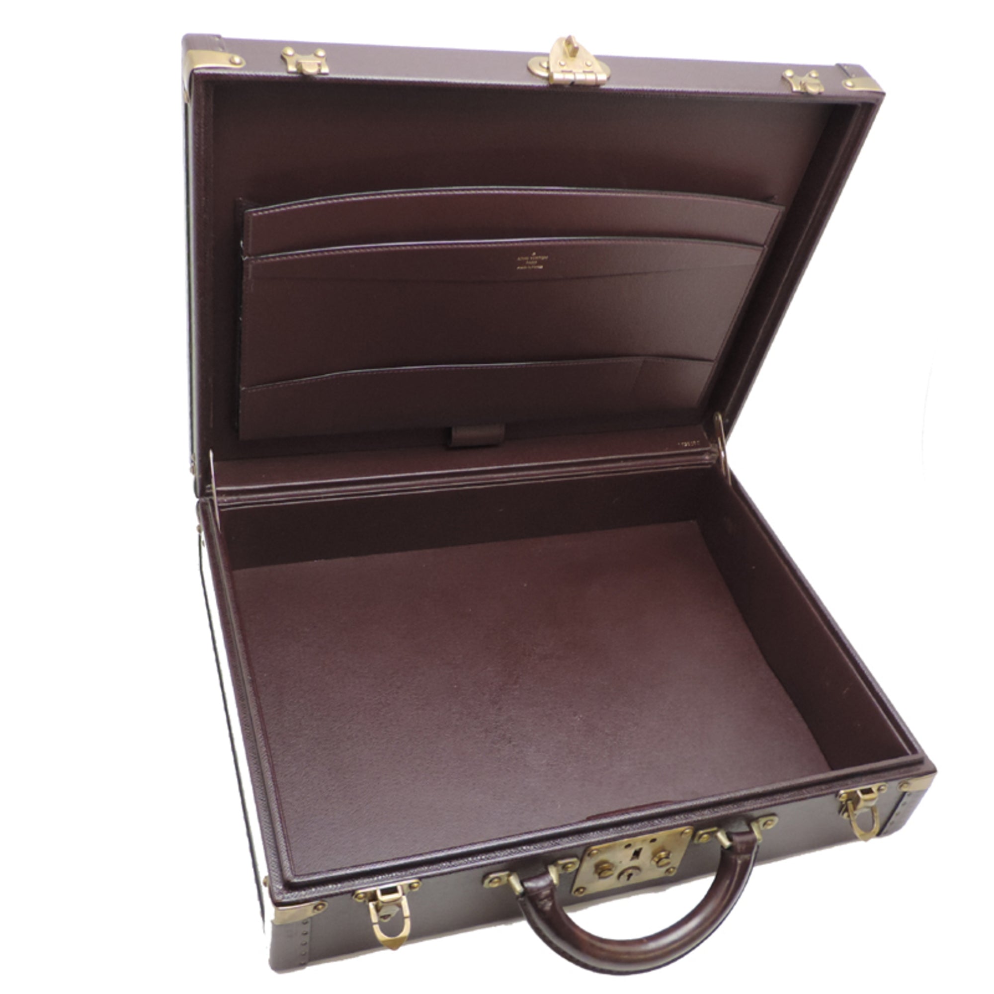 Louis Vuitton Acajou Red Brown Taiga Leather Attaché Case (Pre-Owned)