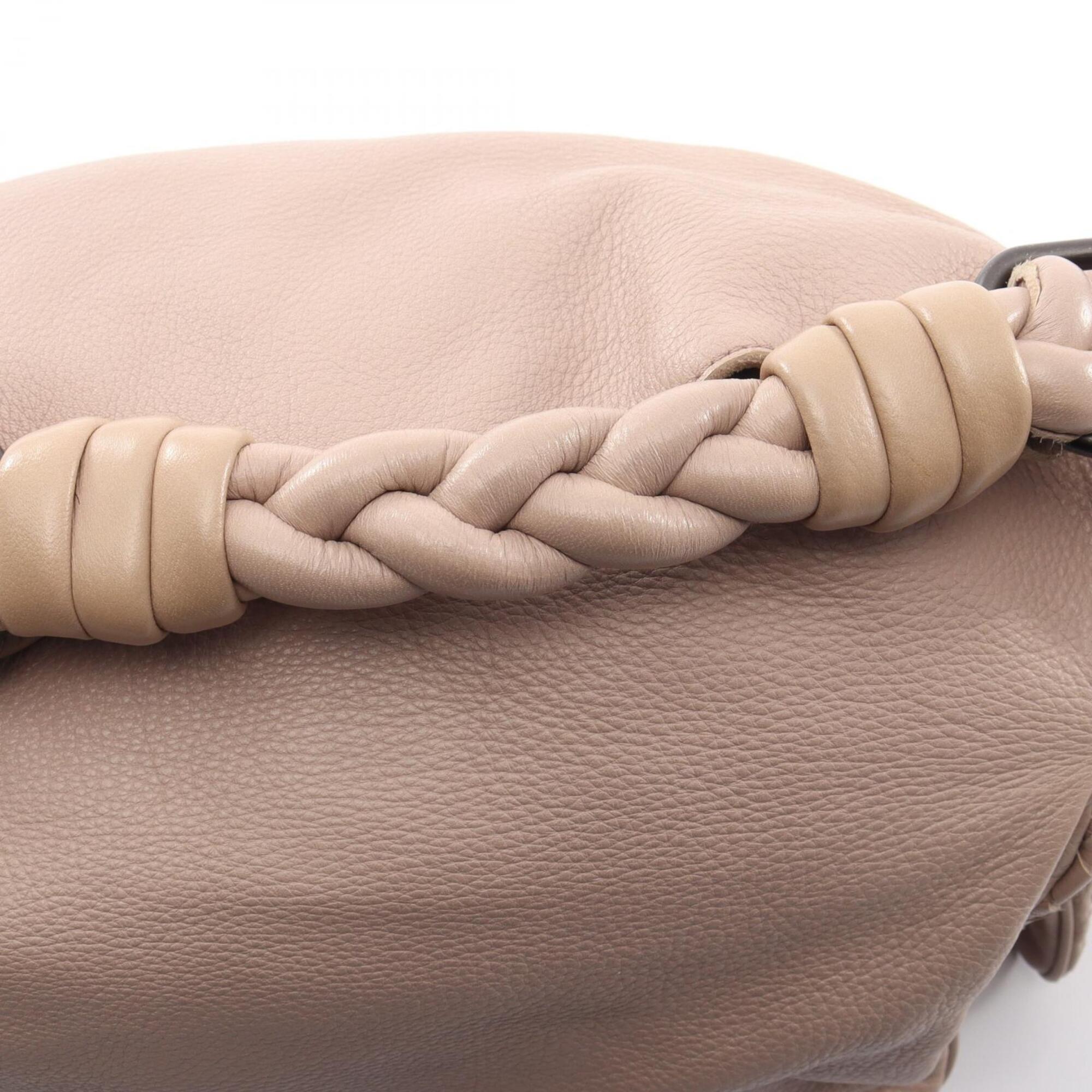 Bottega Veneta Pink Leather Handbag Shoulder Bag (Pre-Owned)